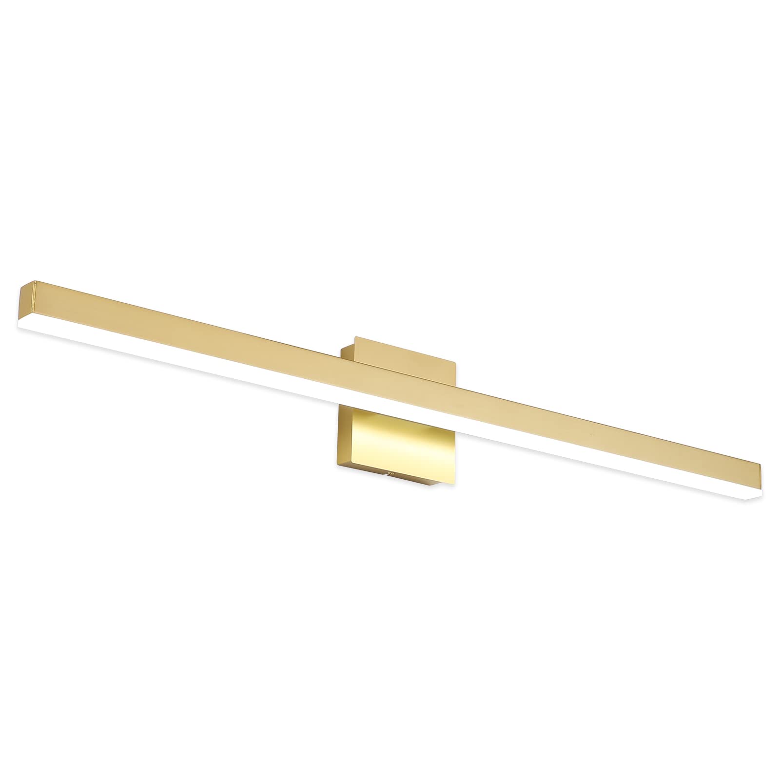 Joossnwell 35.4 Inch Gold LED Bathroom Vanity Light Bar - Modern Wall Mounted Mirror Lighting with 22W Cool White Light - Perfect for Bathroom, Makeup Area & Dressing Room
