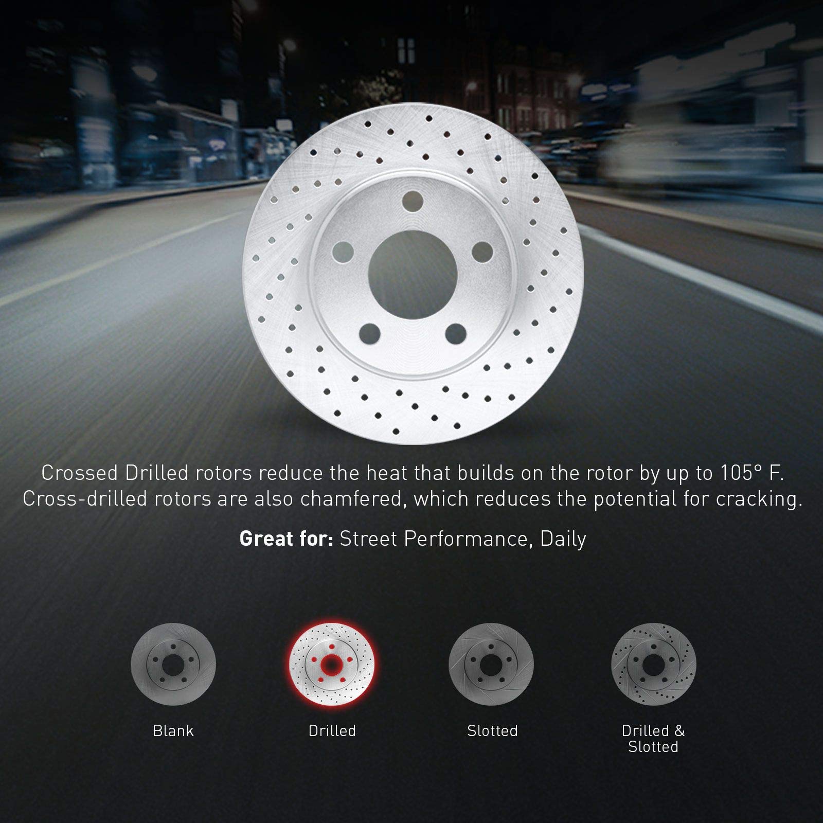 R1 Concepts Premium Front Brake Kit - Ceramic Brake Pads & Rotors for 1984-1987 Honda Civic | High-Performance Braking System | Perfect for Daily Commuting & City Driving