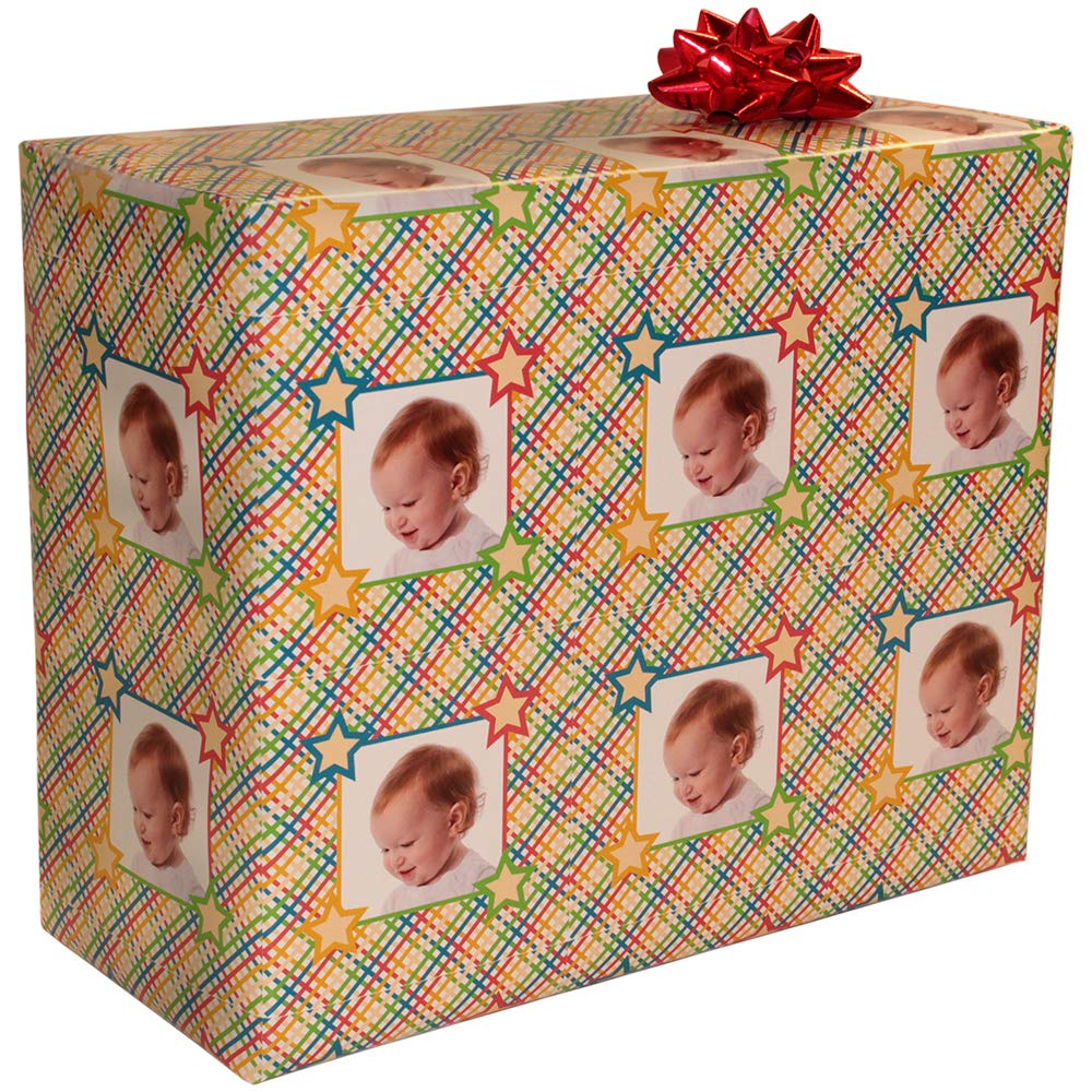 Personalized Gift Wrapping Paper - Custom Birthday Wrapping Paper for Men, Women & Kids - Colorful Unique Cute Design - Perfect for Birthdays, Holidays & Special Occasions