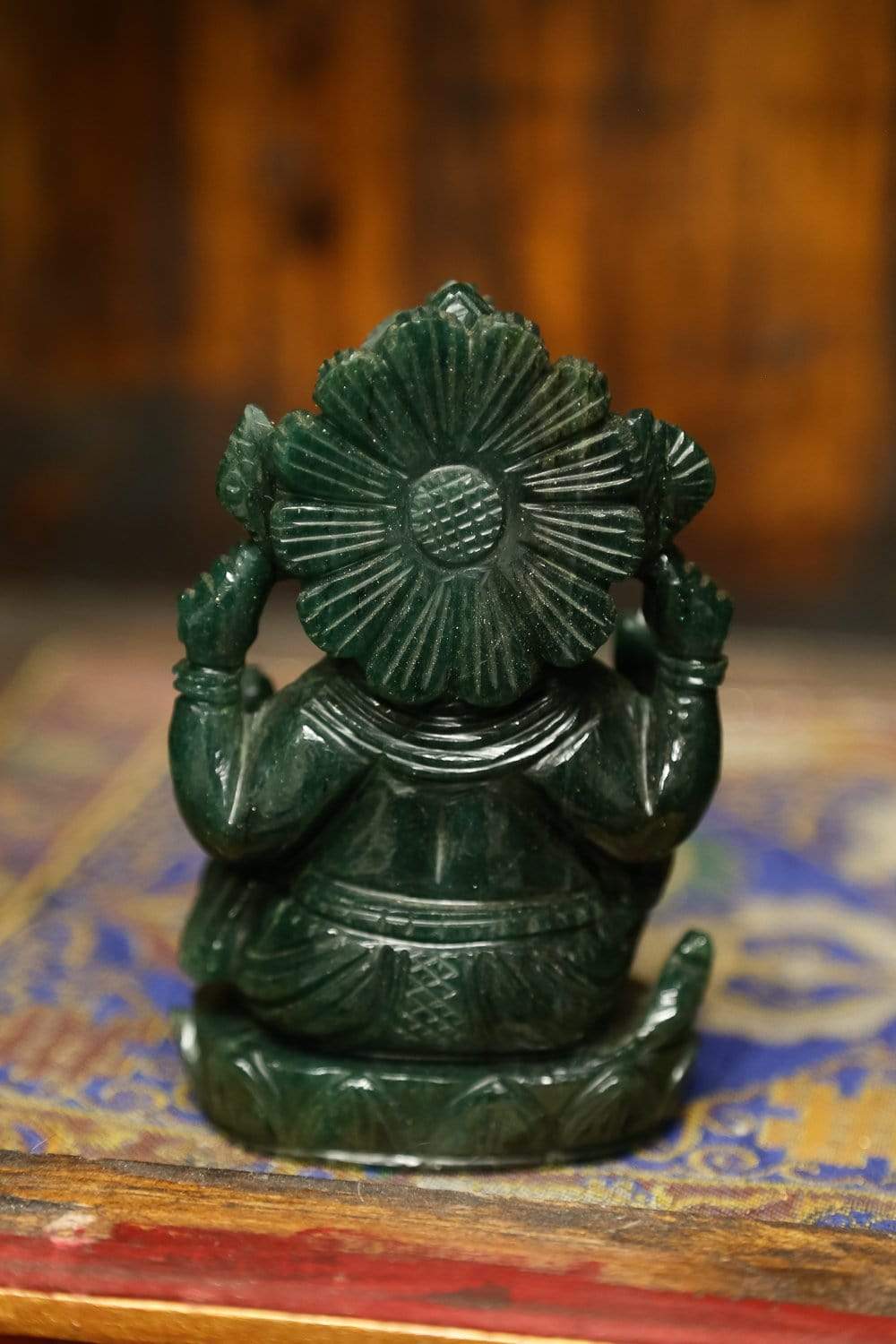 Green Aventurine Ganesh Statue - Handcrafted Hindu God Figurine for Home Decor, Meditation & Spiritual Blessings | Perfect for Yoga Studios, Altars & Gift Giving