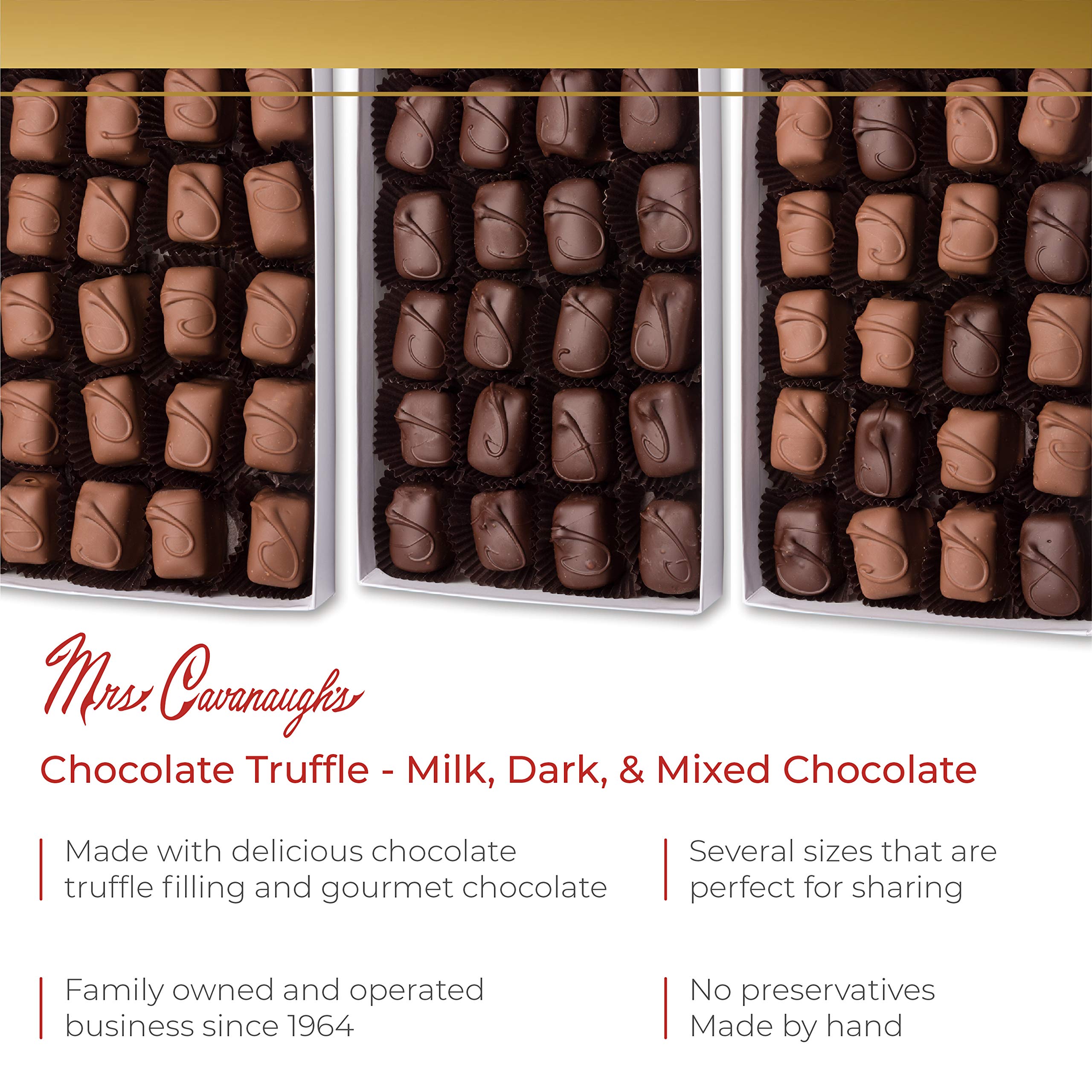 Mrs. Cavanaugh's 5 lb Premium Chocolate Truffle Assortment - 65% Milk & 35% Dark Chocolate Mix - Perfect for Gifts, Parties & Dessert Platters