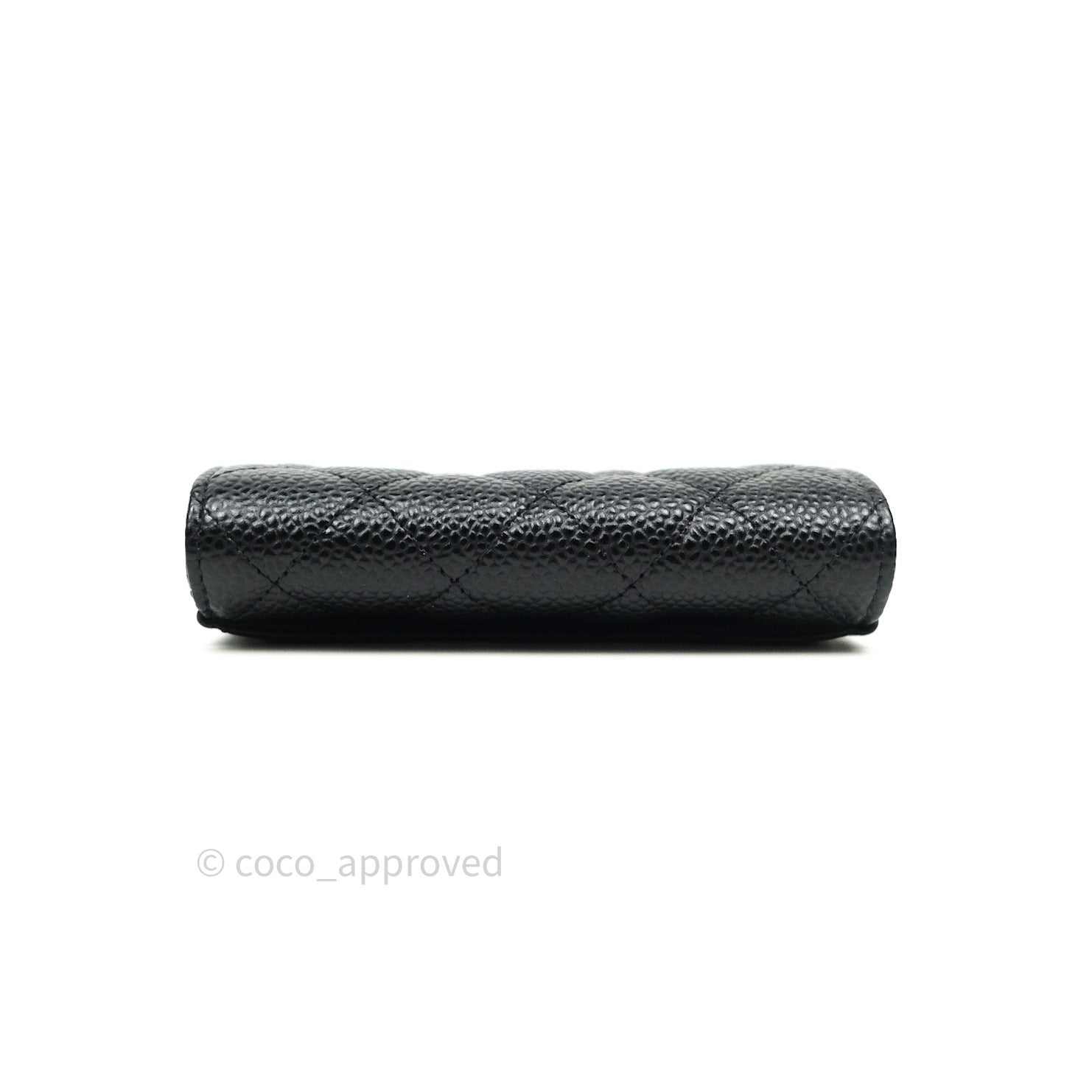 Chanel Caviar Quilted Flap Card Holder Wallet - Black with Gold Hardware | Luxury Compact Wallet for Women, Perfect for Everyday Use & Special Occasions