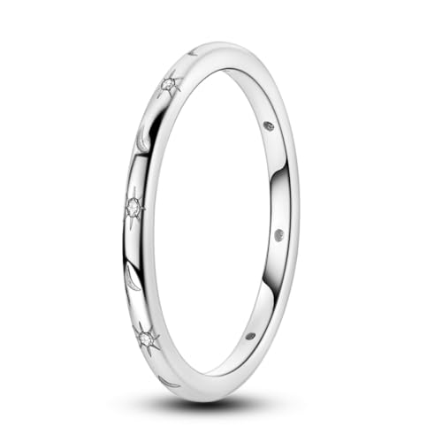 Thin Star moon ring