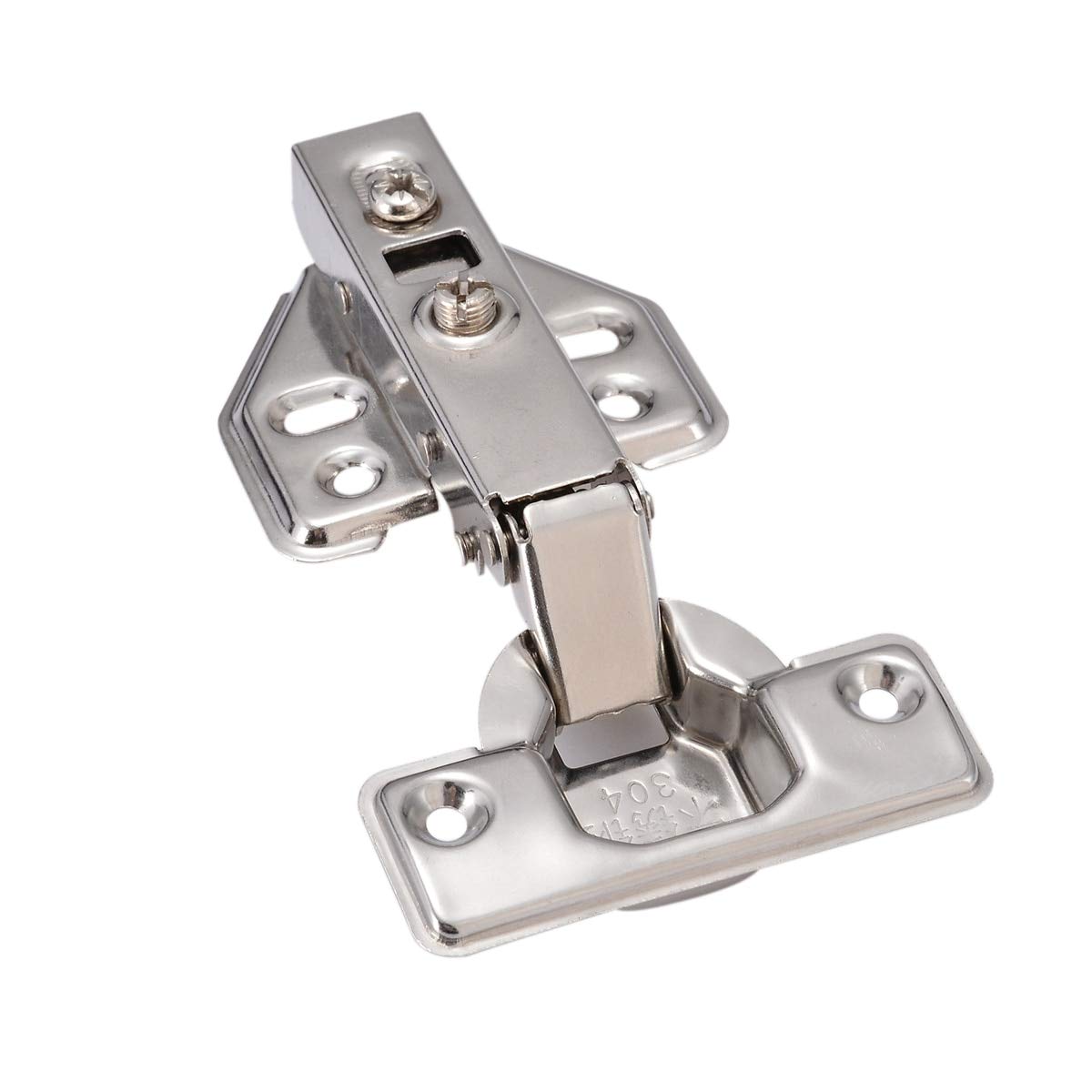Soft Close Hydraulic Cabinet Hinges - Full Overlay Kitchen Cupboard Door Hinge with Safety Plate - Durable Hardware for Home Furniture & DIY Projects (Perfect for Kitchen Cabinets, Wardrobes, and Storage Units)
