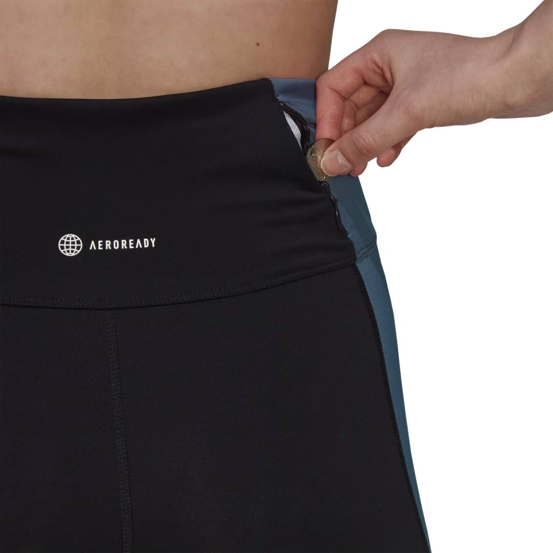 adidas Women's Own The Run Colorblock 7/8 Leggings - High Waist Workout Tights for Running, Yoga & Gym (HK9011) - Perfect for Athleisure & Active Lifestyle