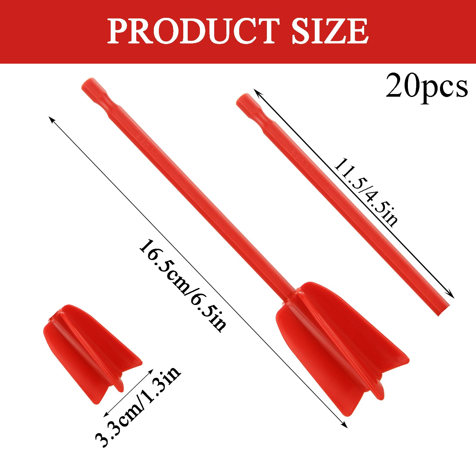20 Pcs Reusable Paint Mixer Drill Attachments - 6.5