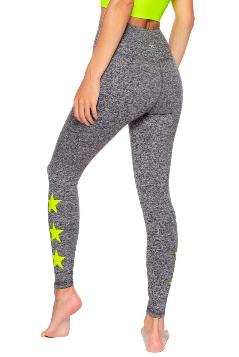 Women's Star Print Ankle Leggings - High Waist Workout Yoga Pants for Running, Gym & Lounge - Soft Stretchy Activewear