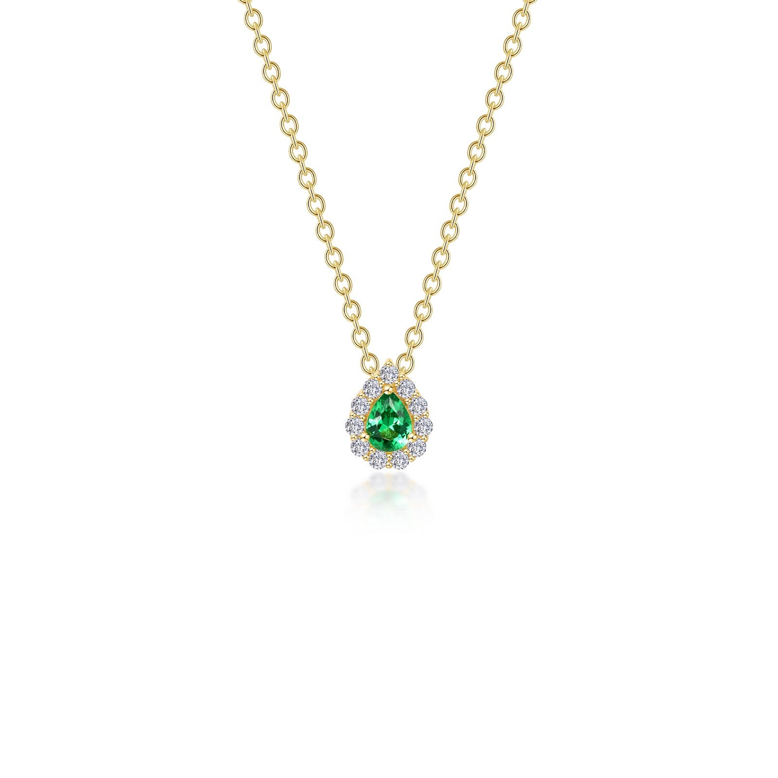 0.61 CTW Pear Shaped Halo Diamond Necklace - Elegant Pendant for Women, Perfect for Weddings, Anniversaries & Special Occasions