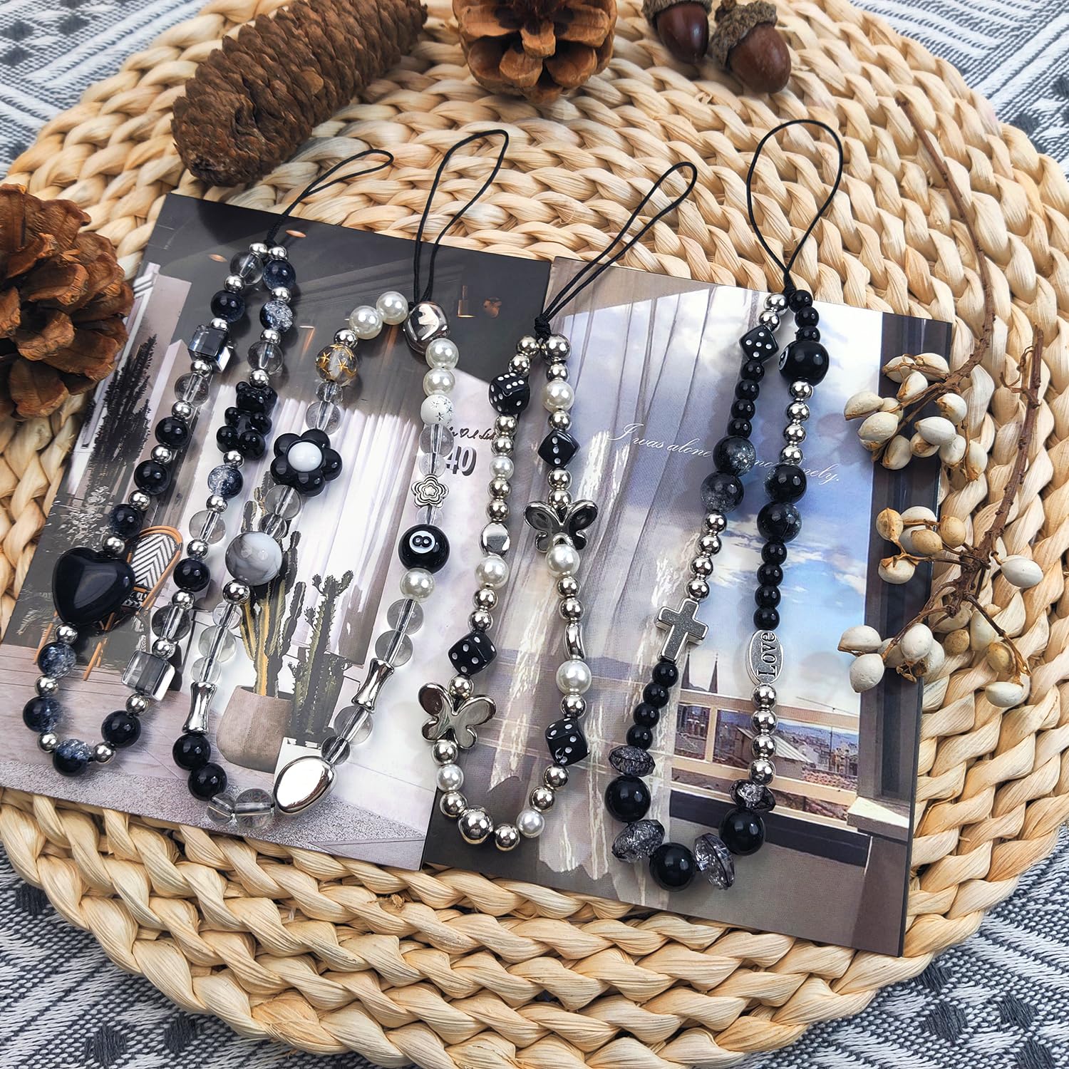 Stylish Beaded Phone Lanyard Wrist Strap - Fashionable Cell Phone Keychain for Women | Perfect for Work, Travel & Everyday Use