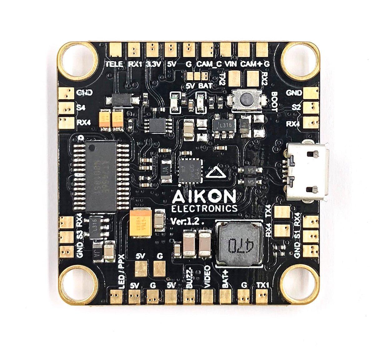 Aikon F4 V2 Flight Controller - 30x30mm FPV Drone Racing FC with Betaflight, Durable & Lightweight for Quadcopters and DIY Drones (Perfect for FPV Racing, Freestyle Flying, and Aerial Photography)