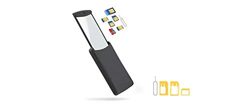 Universal SIM Card Holder & Memory Card Storage Box - Organize Micro, Nano, Standard SIM Cards - Portable Multi-SIM Organizer with Ejection Pin for Smartphones - Perfect for Travel, Business & Tech Enthusiasts