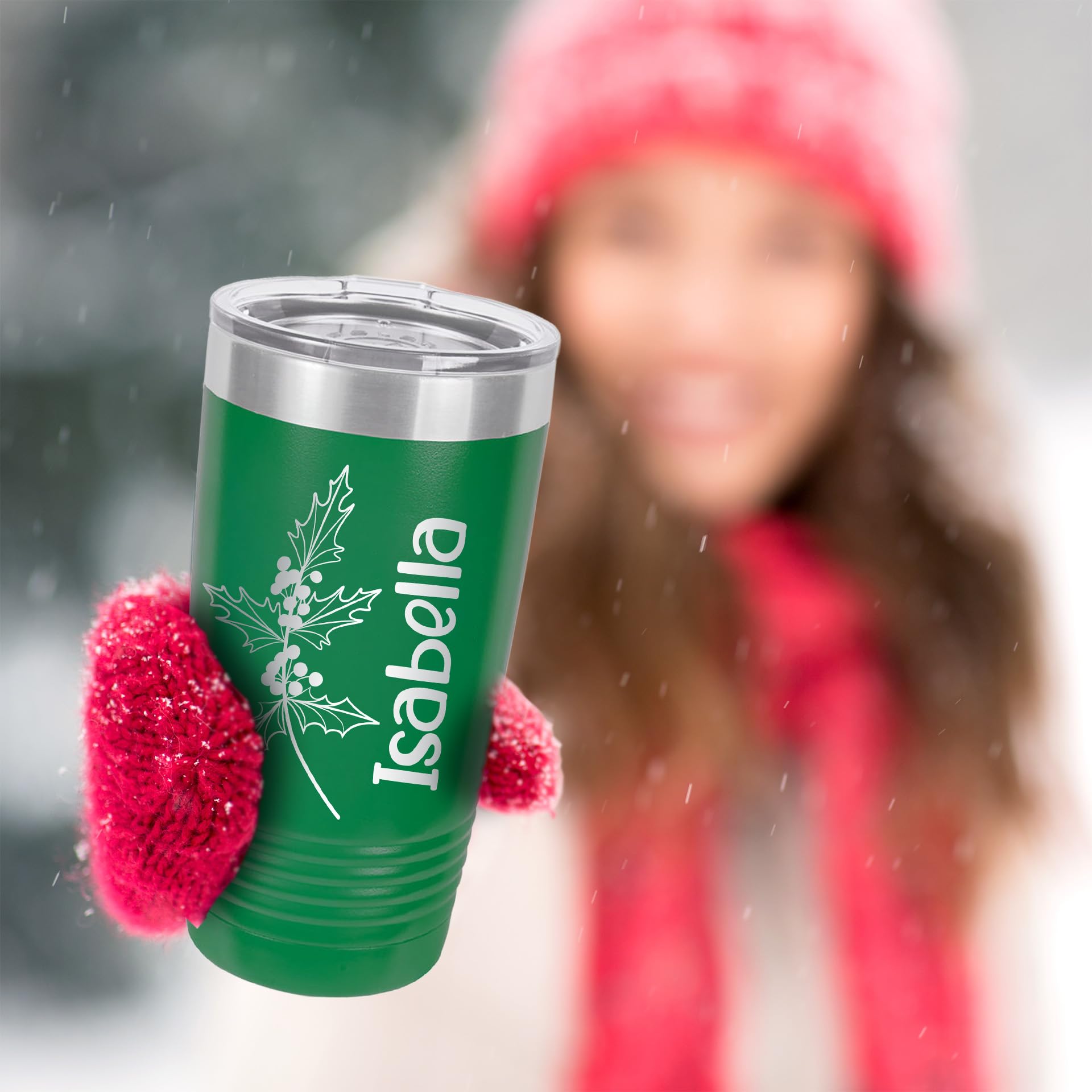 Personalized Women's Tumbler with Custom Name & Birth Flower - Insulated Travel Coffee Mug for Mom, Birthday Gifts for Women - Perfect for Mother's Day, Office Use & Daily Commute