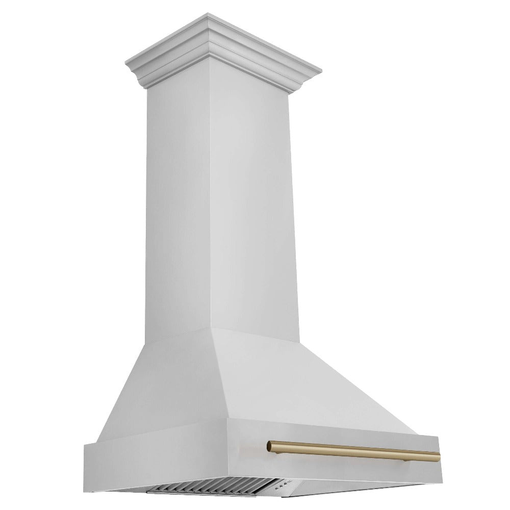 ZLINE Autograph Edition 30 Inch Stainless Steel Range Hood with Stainless Steel Shell & Handle (8654STZ 30) - Professional Kitchen Ventilation for Home Chefs