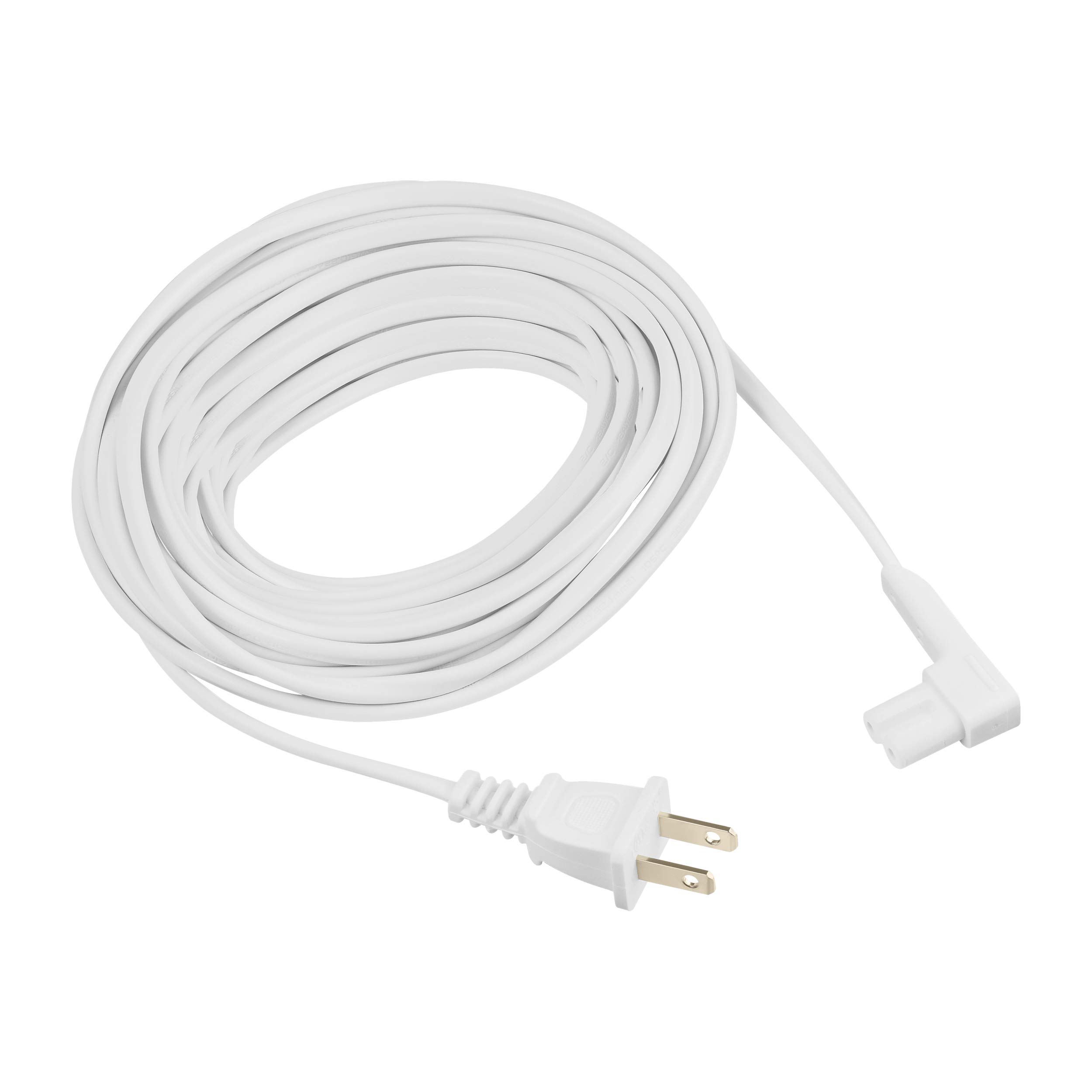 25-Foot 2-Pack Extra Long White Power Cord - Replacement Cable for Sonos One, One SL & Play-1 Speakers - Perfect for Home Theater, Gaming Setup & Office Use