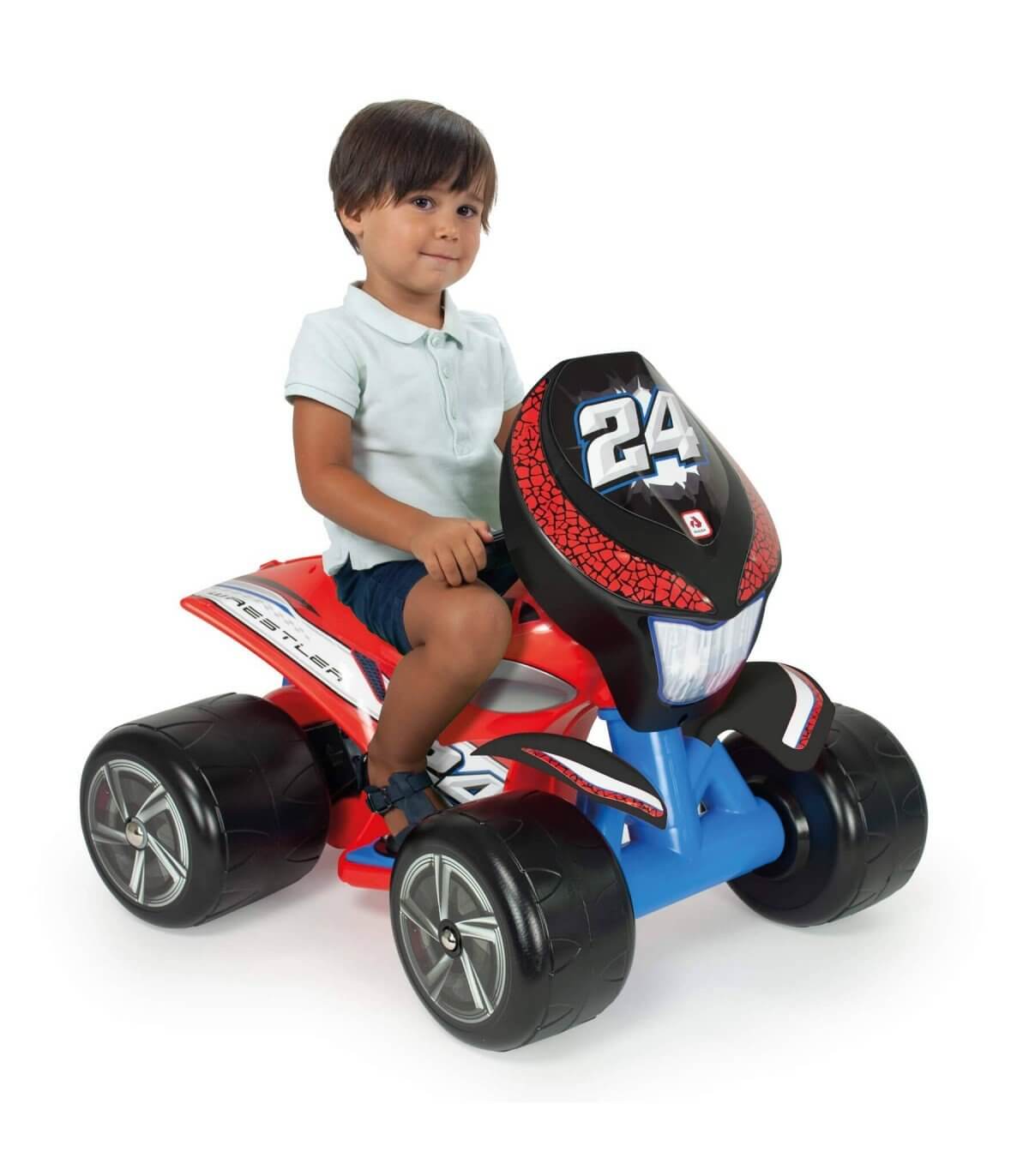 KidsVIP 6V Battery Powered Electric ATV Ride-On Toy - Quad Wrestler Edition by Injusa | Safe & Fun Outdoor Play Vehicle for Boys & Girls Ages 3-8 | Perfect for Backyard, Park & Driveway Adventures