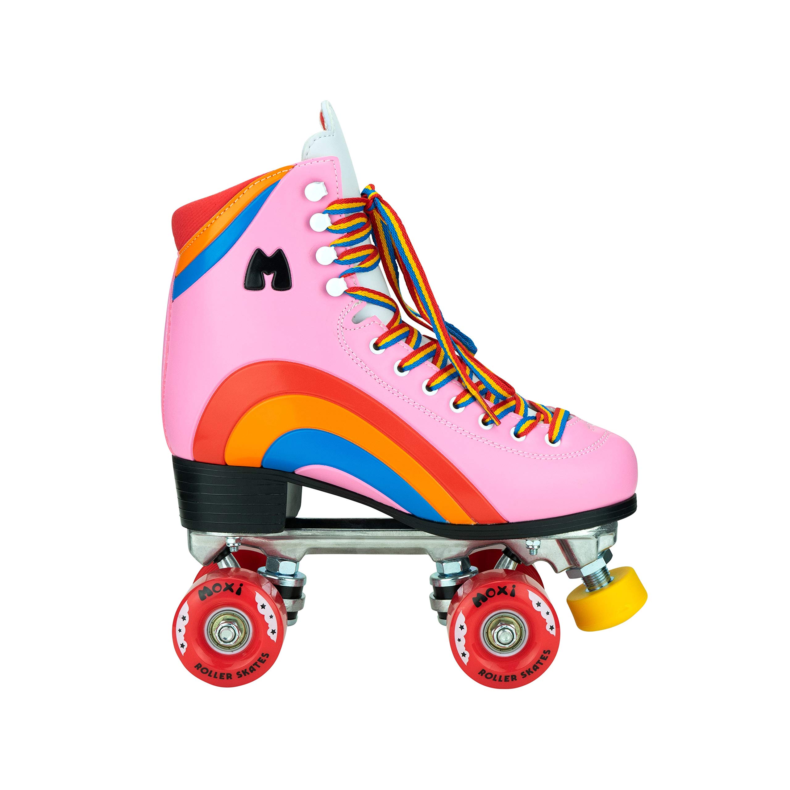 Moxi Rainbow Rider Roller Skates for Women - Cute & Stylish Quad Roller Skates with Colorful Design | Perfect for Outdoor Skating, Rink Parties & Retro Fashion Looks