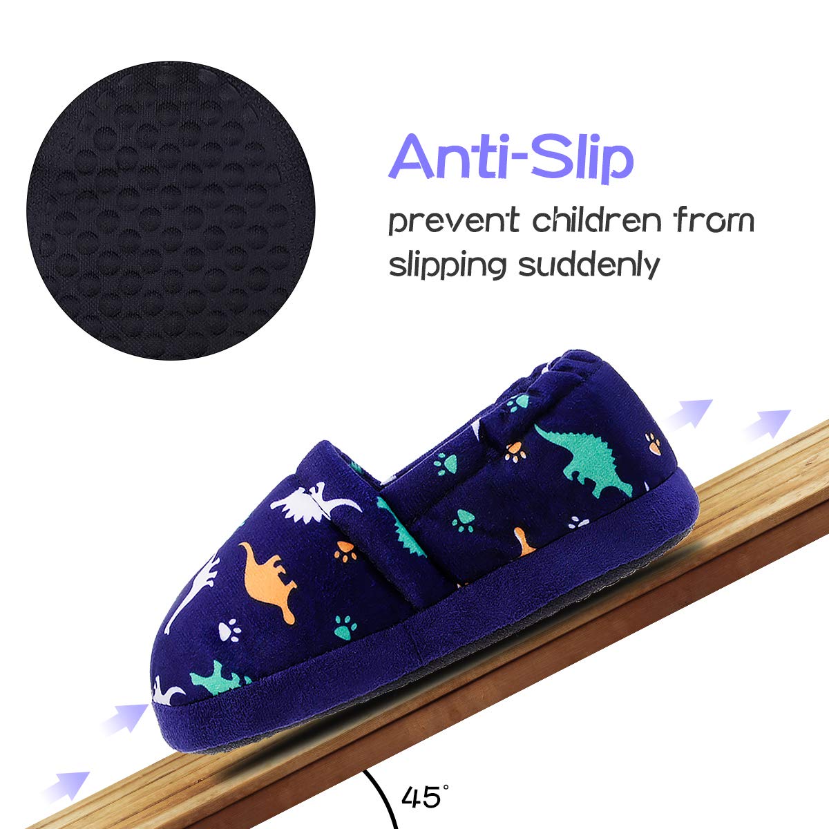 **Boys Dinosaur Slippers for Toddlers - Anti-Slip Indoor House Shoes for Kids | Soft & Comfortable Home Footwear for Playtime & Relaxation**