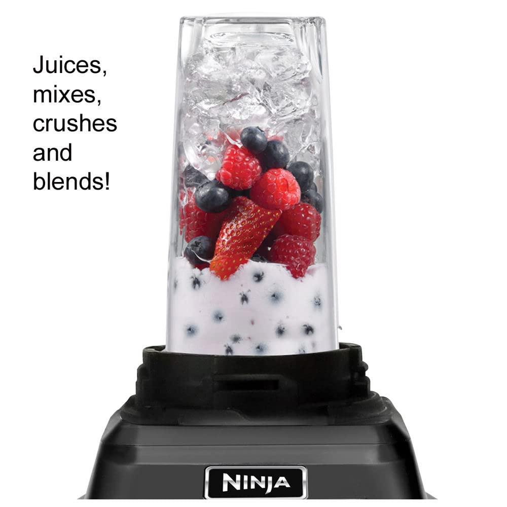 Ninja Mega Kitchen System Blender and Food Processor - 1500W High-Speed Blender with 72oz Pitcher, 64oz Processor Bowl & 2 Blades - Perfect for Smoothies, Soups, Dough & Food Prep - Black (BL770)