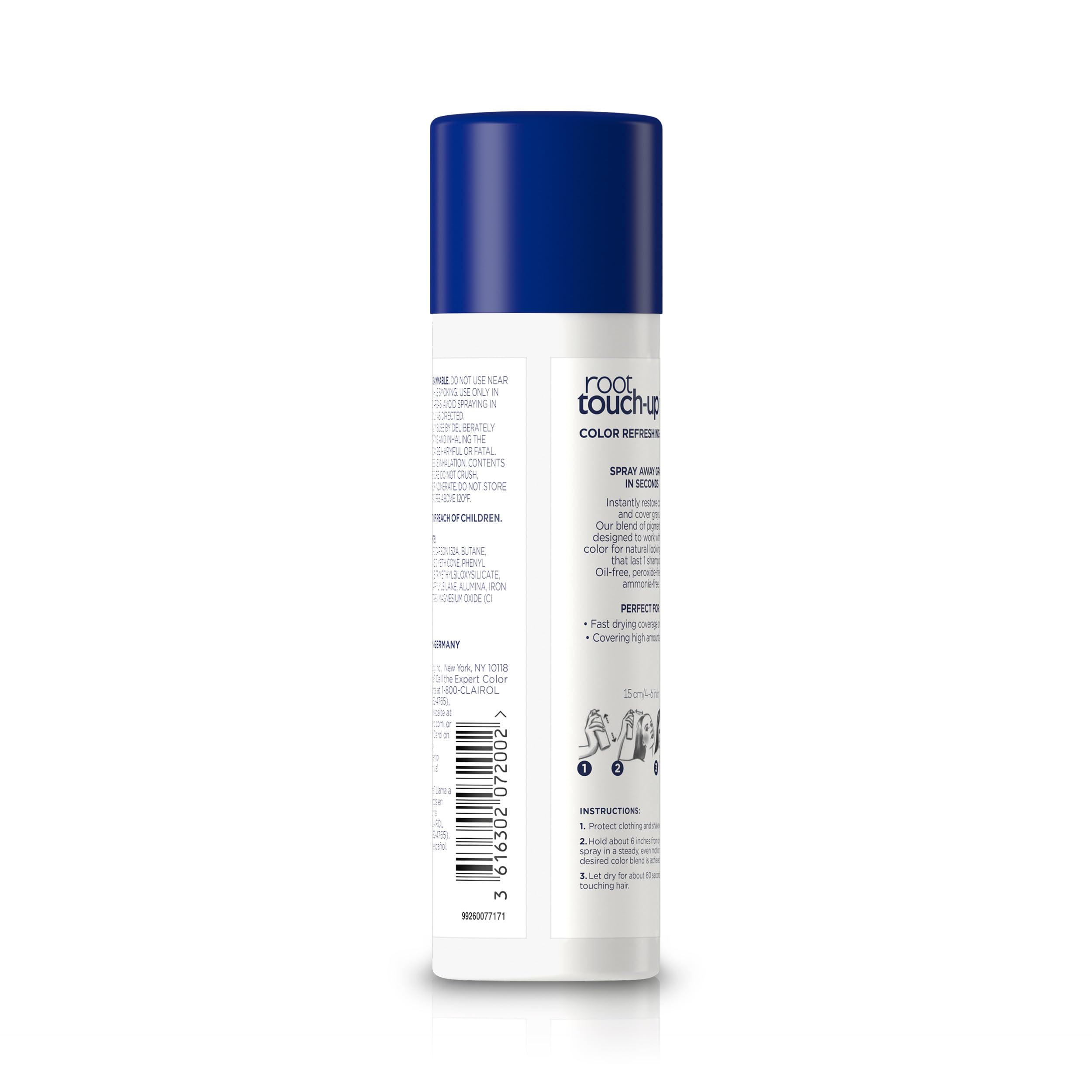 Clairol Root Touch-Up by Nice'n Easy Temporary Hair Color Spray - Black for Quick Root Coverage & Gray Hair Concealer (1 Pack) - Perfect for Touch-Ups Between Salon Visits & On-The-Go Use