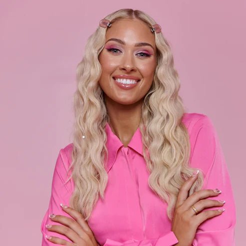 Mermade Hair Pro Mini Hair Waver 25mm - Pink Curling Iron for Beach Waves & Textured Hairstyles | Perfect for Home Styling, Parties & Everyday Looks