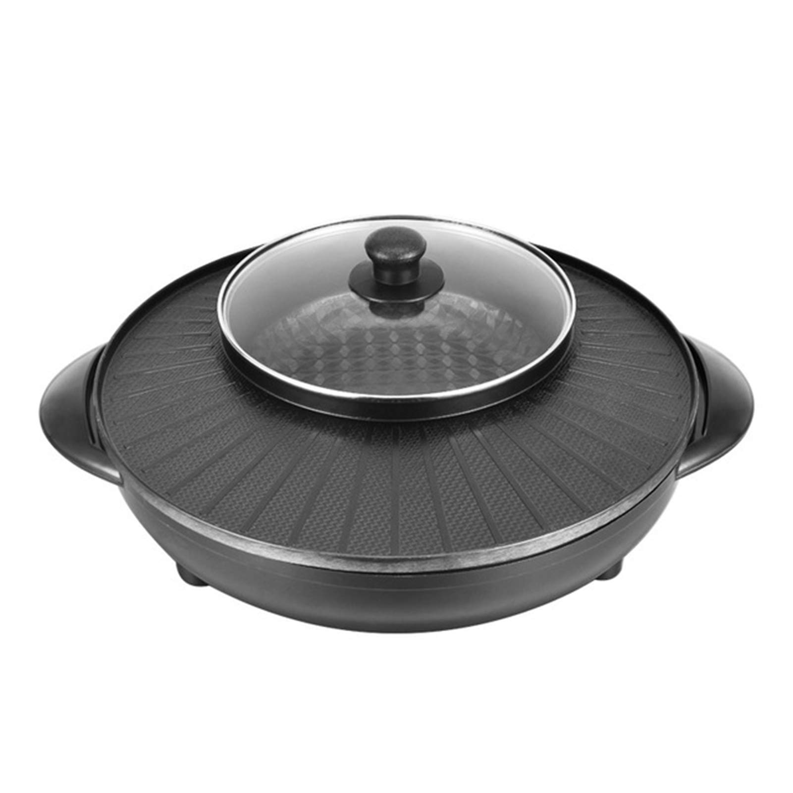 SFPY 1500W Electric Grill and Hot Pot - Multi-Function Smokeless Indoor BBQ Grill with 5-Speed Temperature Control - Perfect for Family Gatherings, Camping & Small Kitchen Cooking