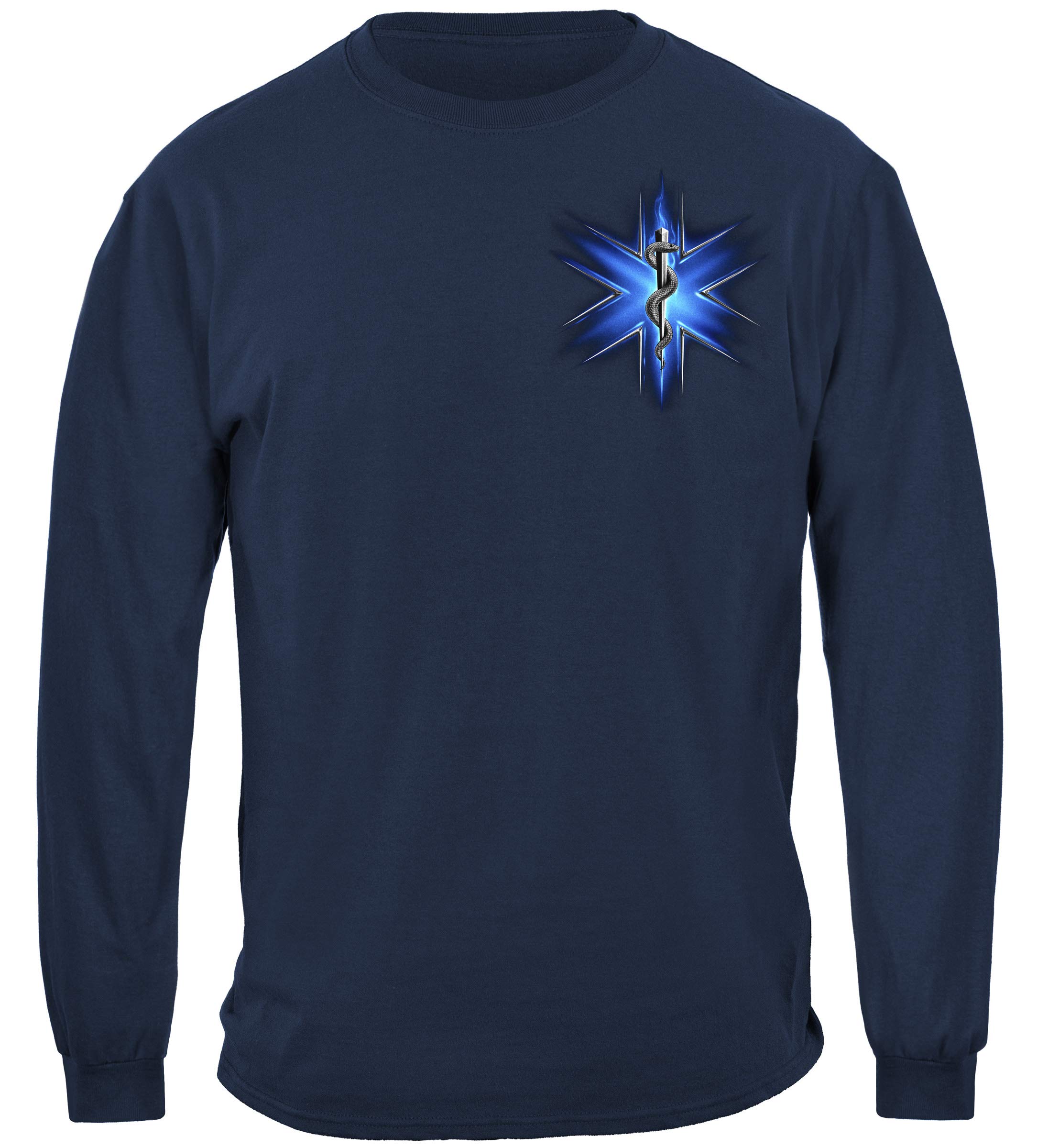 First Responders T-Shirt - Thin Red Line Long Sleeve Shirt for Firefighters & EMTs - FF2054LS - Perfect for Emergency Services, Appreciation Gifts & Public Safety Events