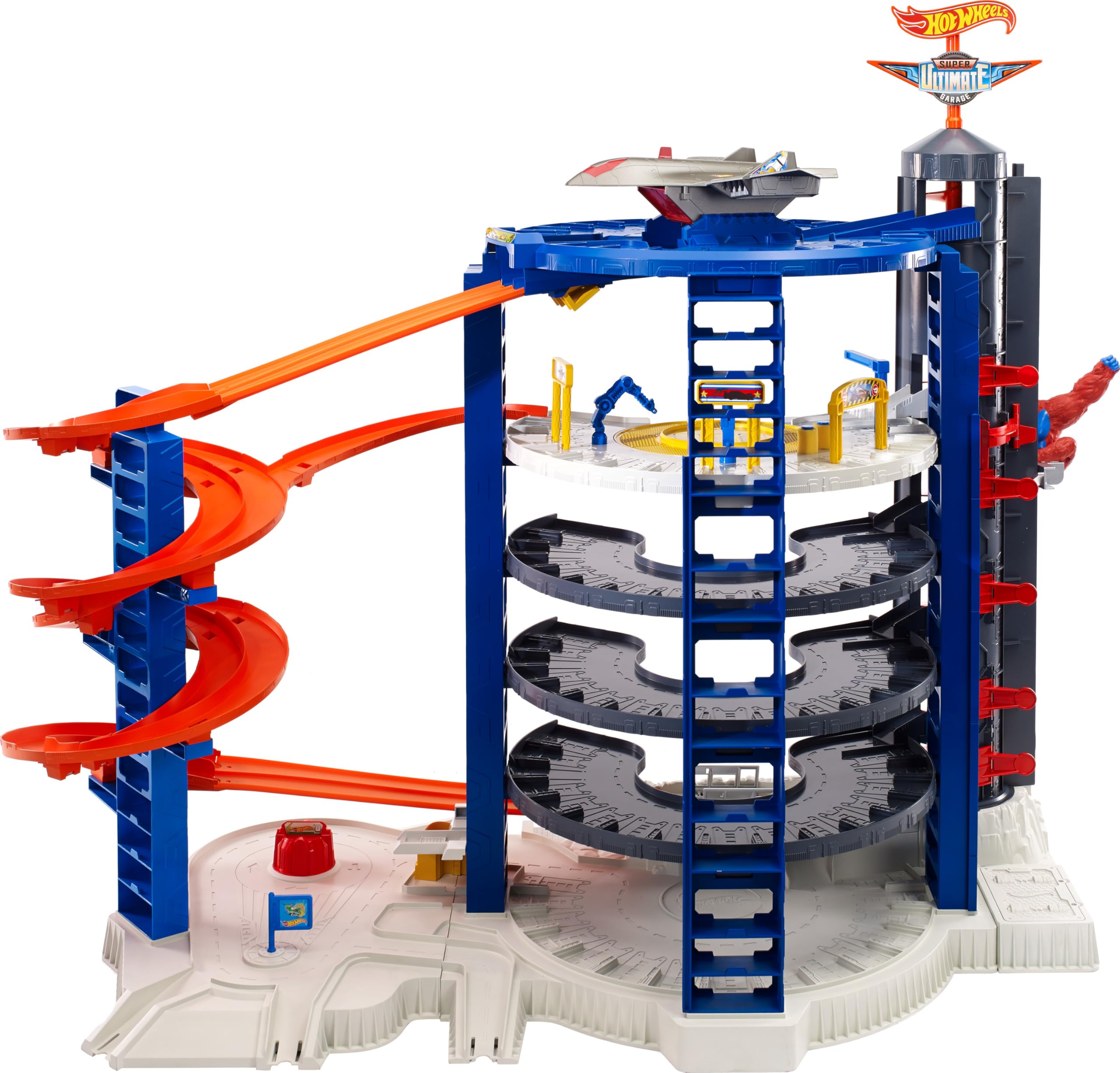 Hot Wheels Super Ultimate Garage Toy Car Track Set with 4 1:64 Scale Die-Cast Cars | 3+ Feet Tall Playset with Motorized Gorilla & Storage for 140 Cars | Amazon Exclusive | Perfect for Kids' Birthday Gifts & Racing Playtime