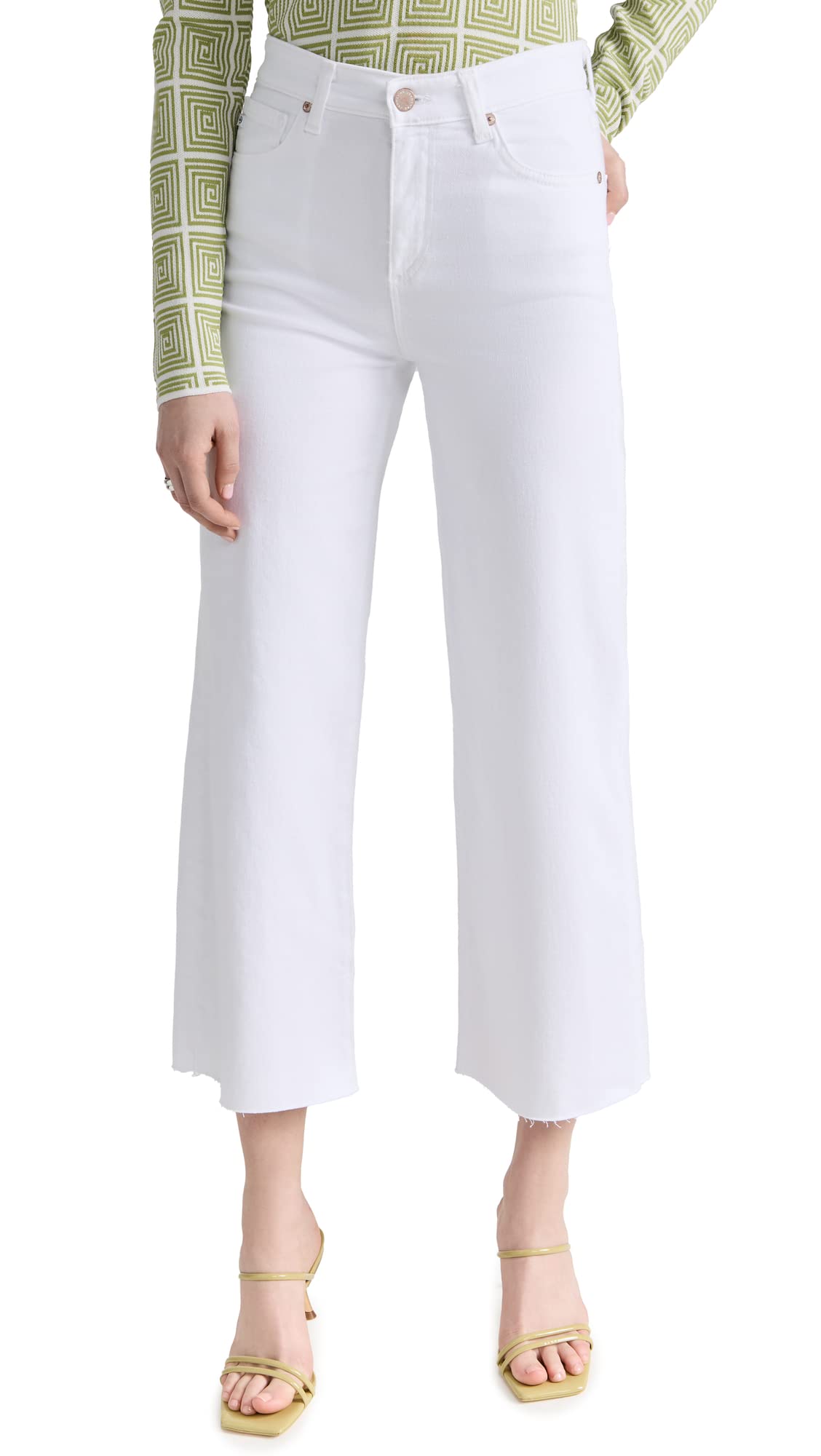 AG Adriano Goldschmied Women's Saige High-Rise Wide Leg Crop Jeans - Comfortable Stretch Denim Pants for Casual Wear & Everyday Outfits