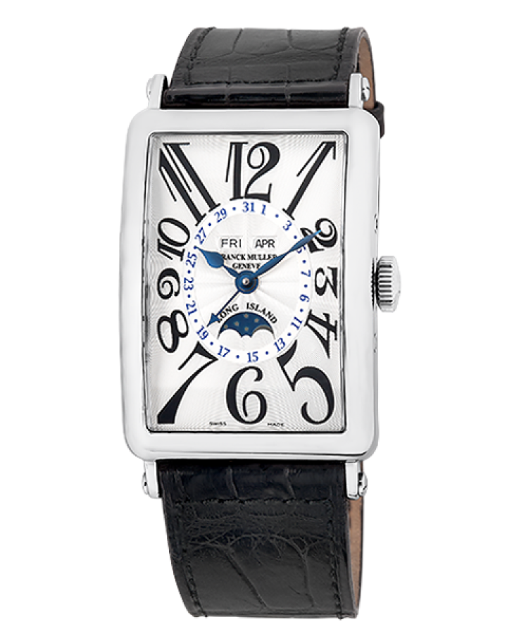 Franck Muller Long Island Master Calendar 18K White Gold Men's Luxury Watch - Perfect for Business Meetings, Formal Events & Collector's Timepiece