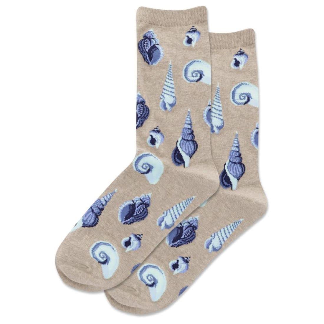 Hotsox Women's Shells Crew Socks 1 Pair - Comfortable Casual Socks for Women Shoe Size 9-11 | Perfect for Everyday Wear, Work & Outdoor Activities