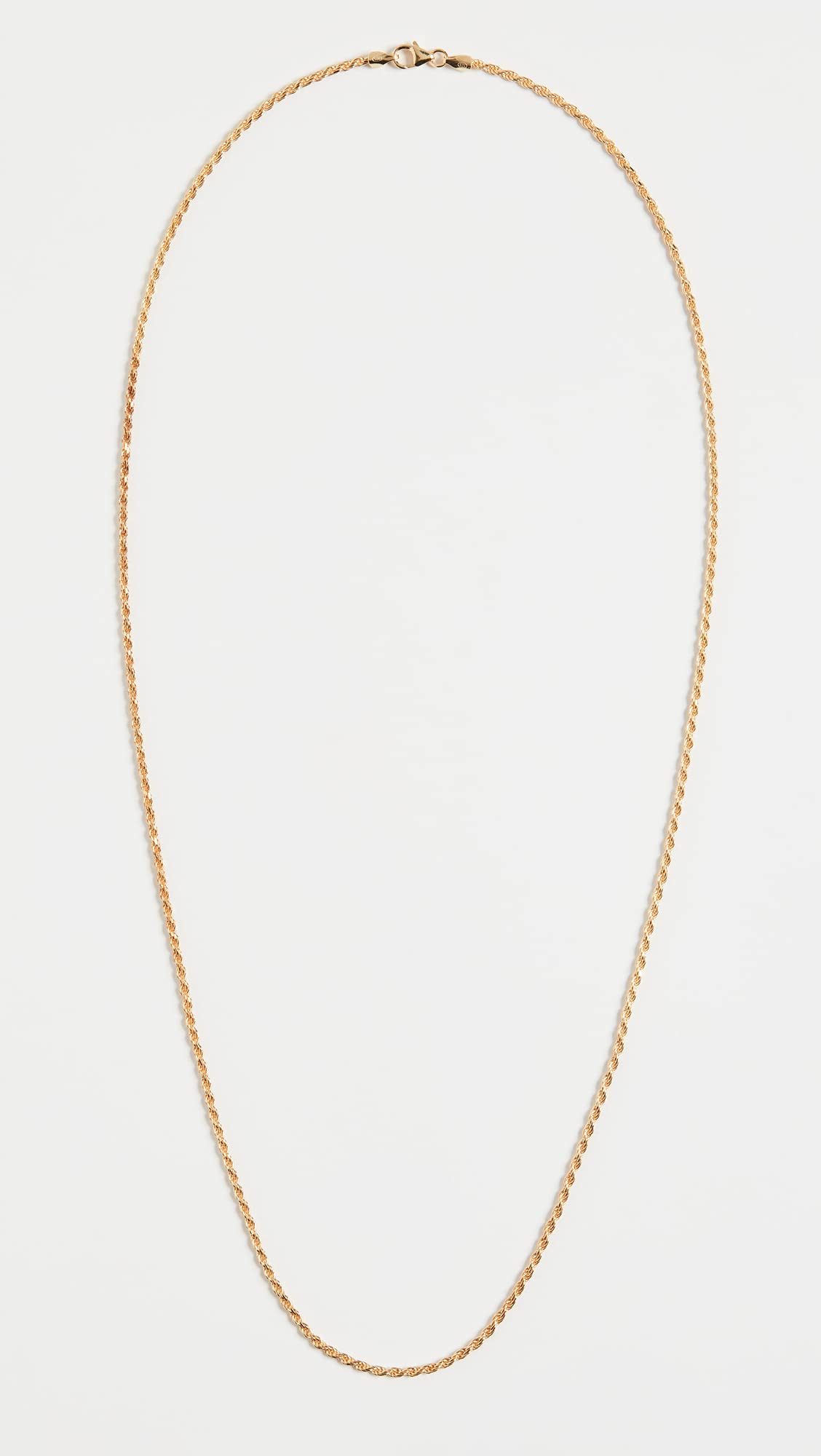 Men's Rope Chain Necklace 14K Gold Plated Stainless Steel - Durable & Hypoallergenic Jewelry for Everyday Wear, Gifts & Special Occasions