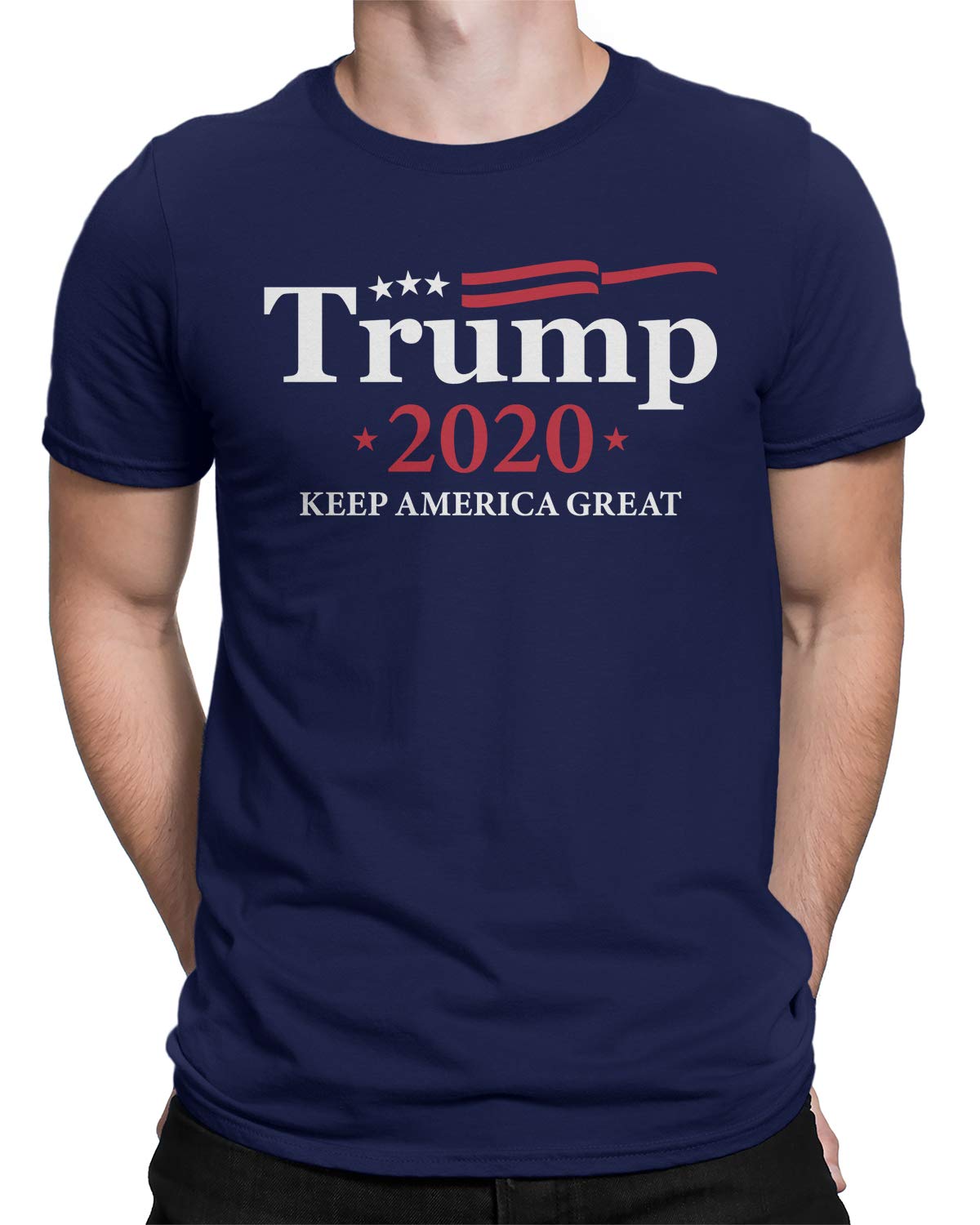 Donald Trump 2020 Keep America Great Men's T-Shirt - Patriotic Political Campaign Tee for Supporters & Conservatives