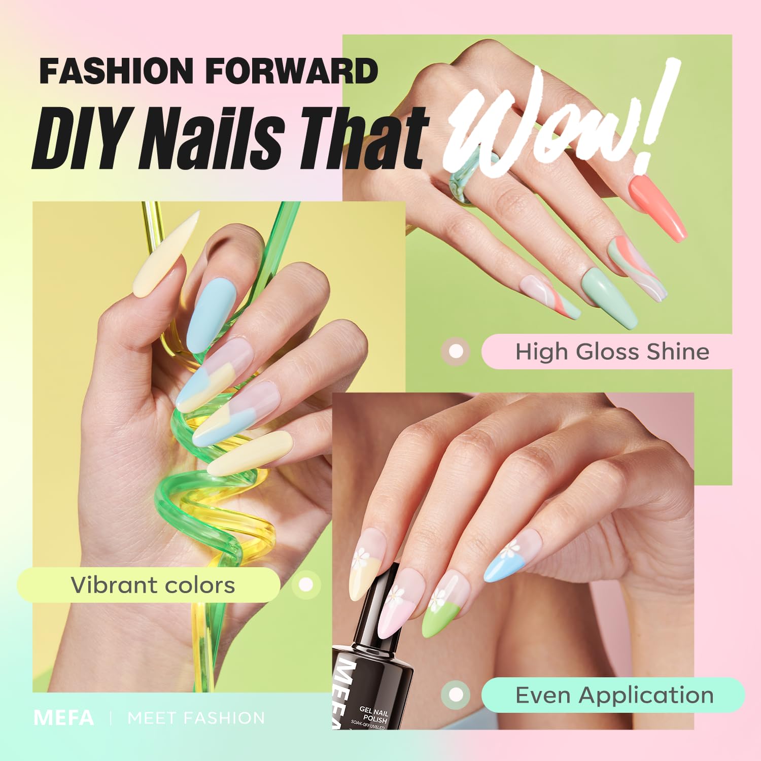 54 Pcs Gel Nail Polish Kit with UV Light - 32 Colors for DIY Manicure & Nail Art Gifts