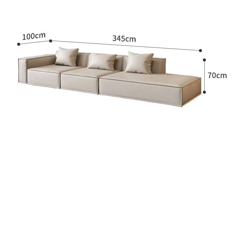 Modern Tofu Minimalist Lounge Sofa Set - 3-Piece Contemporary Fabric Sectional Couch for Small Spaces, Living Room, Apartment & Studio - Perfect for Relaxing, Entertaining & Compact Urban Living