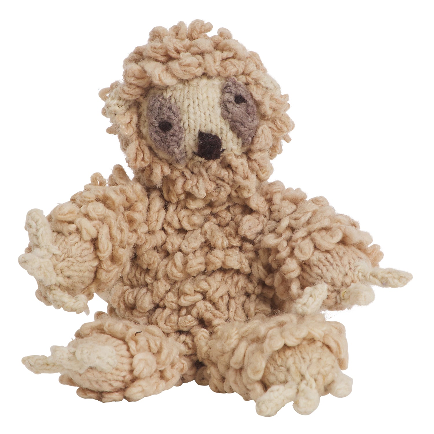 Soft Plush Wool Sloth Stuffed Animal - Small Cuddly Toy for Kids, Nursery Decor, Gift Idea | Perfect for Bedtime, Playtime & Nursery Room Decorations