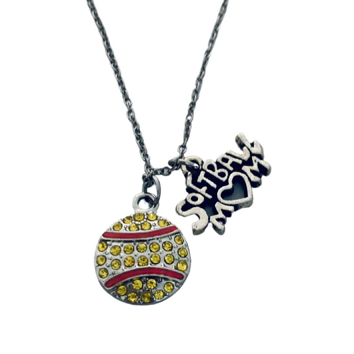 Softball Mom Necklace - Personalized Softball Jewelry Gift for Baseball Players & Coaches - Perfect for Mother's Day, Birthday & Sports Appreciation - Wear to Games, Practice & Special Occasions
