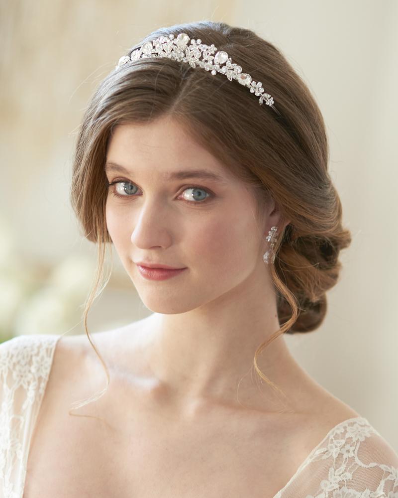 Nicolette Crystal Bridal Tiara - Elegant Wedding Headpiece for Brides, Bridesmaids & Flower Girls | Perfect for Ceremonies, Receptions & Photo Shoots