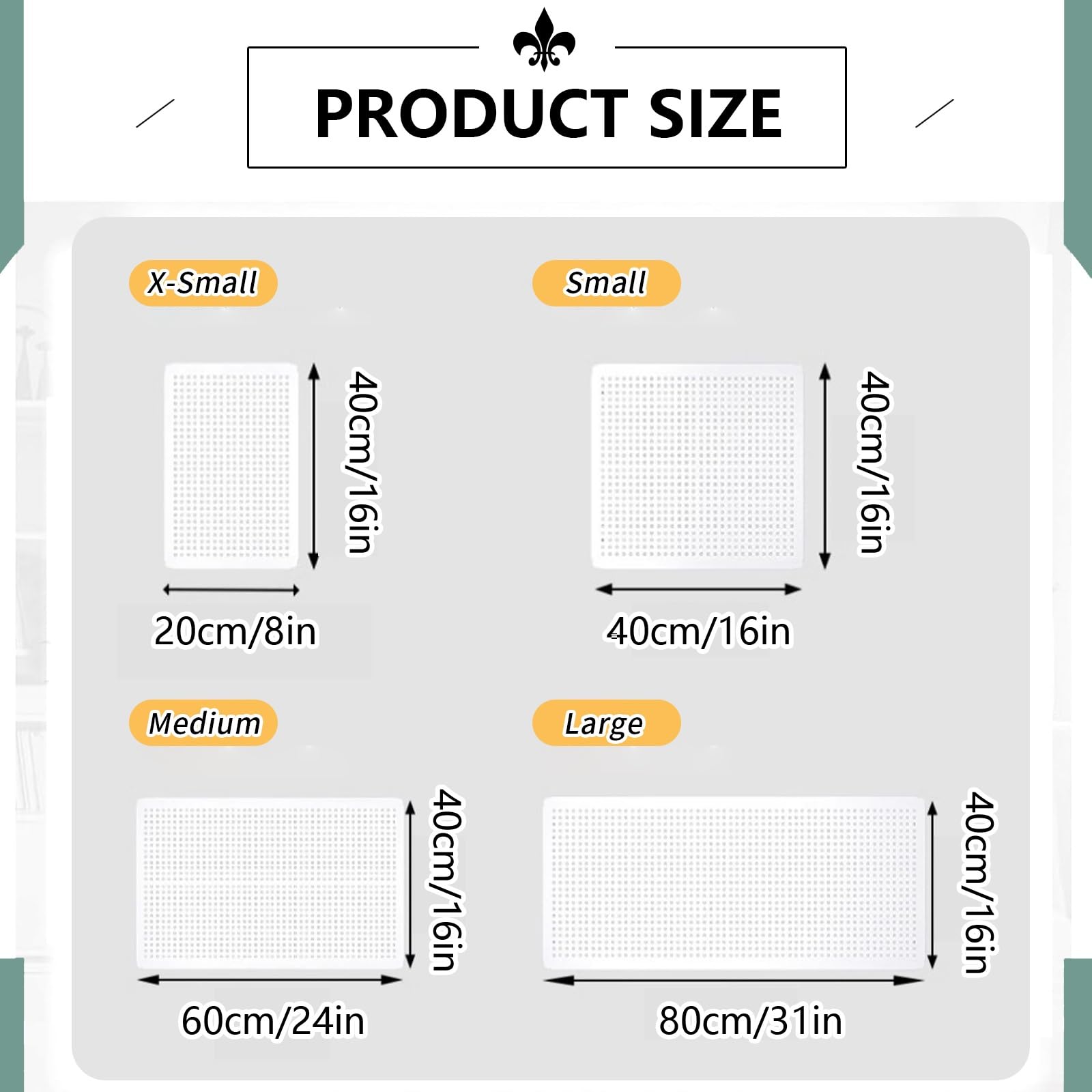Clip-on Pegboard Organizer with Steel Feet - Adjustable Carbon Steel Desk Pegboard for Office & Home Storage - Perfect for Organizing Tools, Supplies & Accessories (Green, Medium Size)