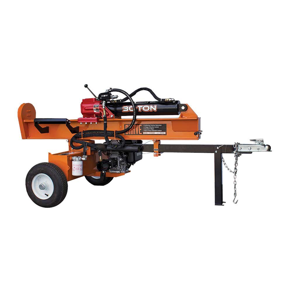 30 Ton Brave Log Splitter with Honda GC190 Engine - Heavy Duty Firewood Splitter for Home Heating, Landscaping, and Woodworking Projects