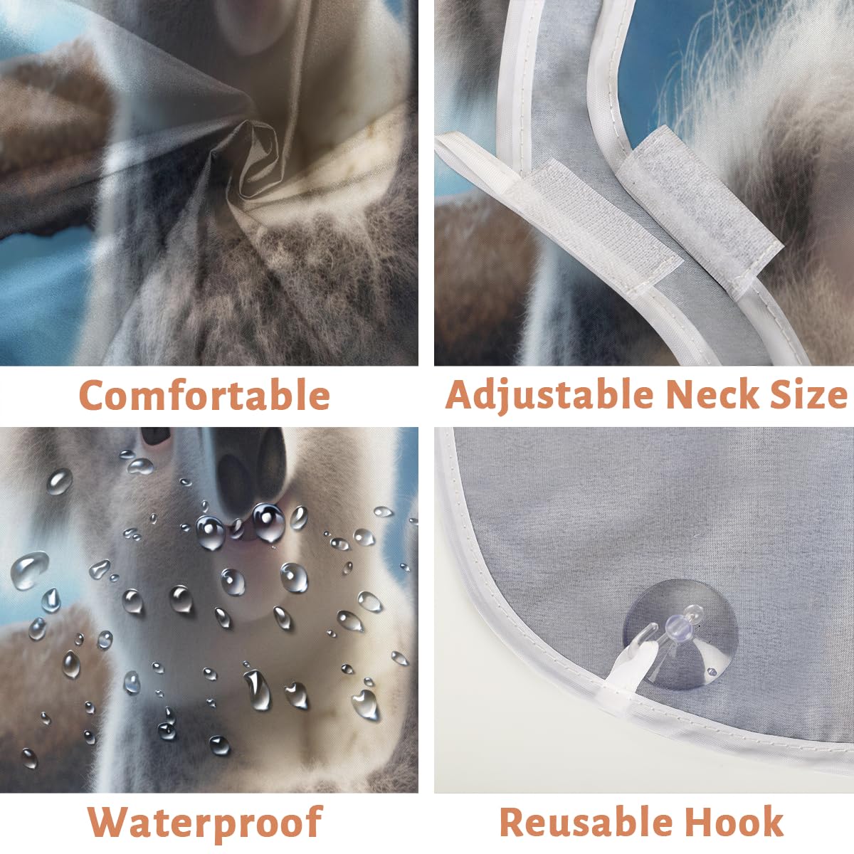 Cute Koala Star Beard Shaving Bib for Men - Waterproof Hair Dye Apron & Makeup Cape for Barbers, Stylists & DIY Haircuts - Sink Hair Catcher & Beard Trimming Accessory - Perfect Gift for Grooming & Salon Use
