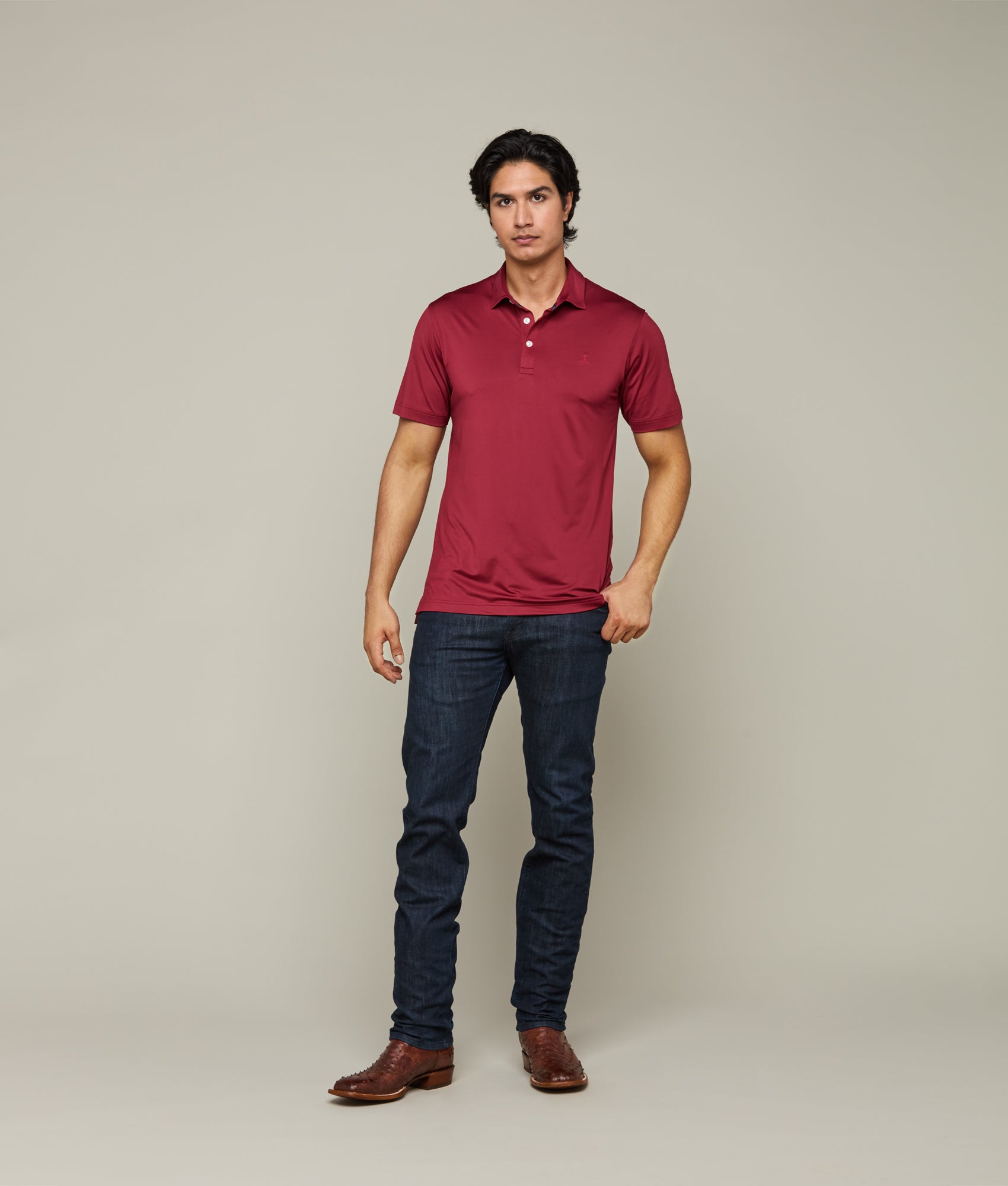 Lucchese Men's Texas A&M Maroon Golf Polo Shirt - Moisture Wicking Performance Shirt for Golf, Casual Wear & Outdoor Activities