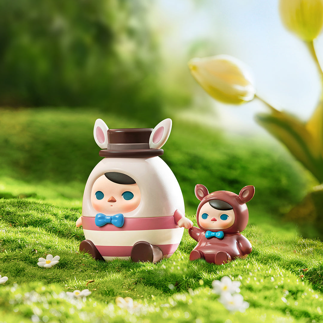 POP MART Pucky Egg Bunny 100% PVC Collectible Figurine - Cute Home Decor, Office Display & Gift for Anime Fans