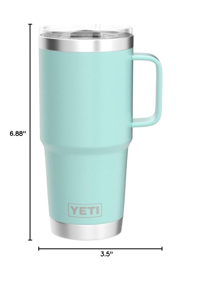 YETI Rambler 20 oz Stainless Steel Vacuum Insulated Travel Mug with Stronghold Lid - Perfect for Hot & Cold Drinks, Commuting, Camping & Outdoor Adventures