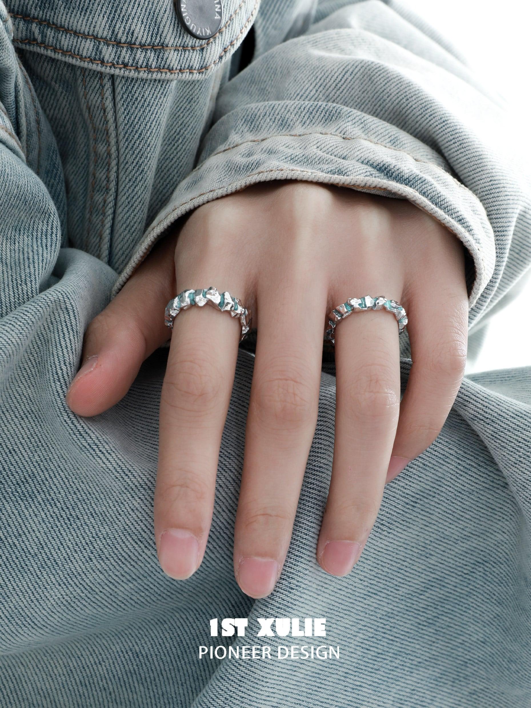 S925 Sterling Silver Drip Wax Ring™ - Elegant Handmade Jewelry for Women | Perfect for Beach Weddings, Date Nights & Boho Fashion Accessories
