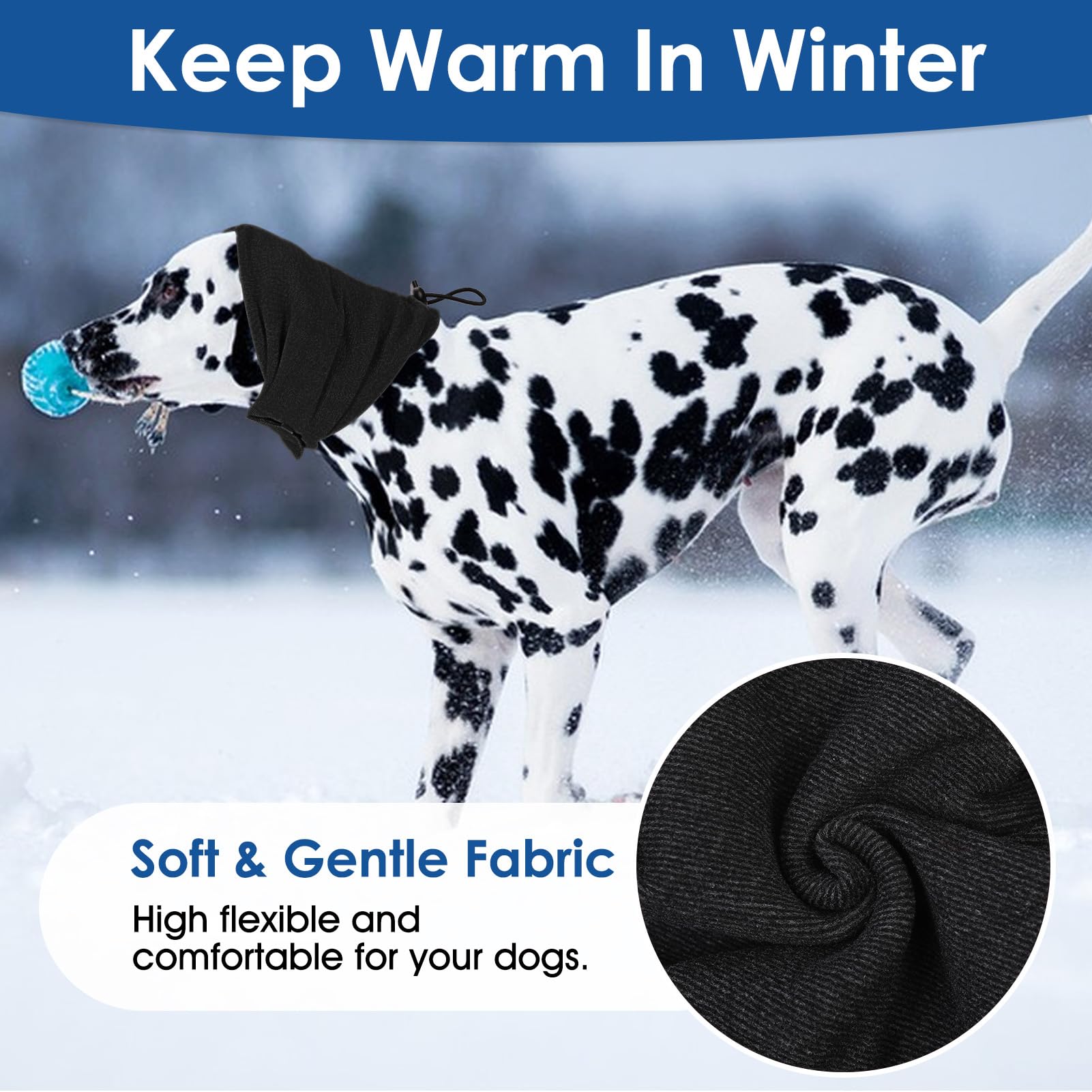 SUNFURA Dog Calming Hoodie - Anxiety Relief & Noise Protection for Dogs | Anti-Shake Ear Wraps for Fireworks, Grooming & Force Drying | Pet Neck Warmer & Ear Muffs for Noise Cancelling (Black, Medium) | Perfect for Nervous Pets During Storms, Travel & Vet Visits