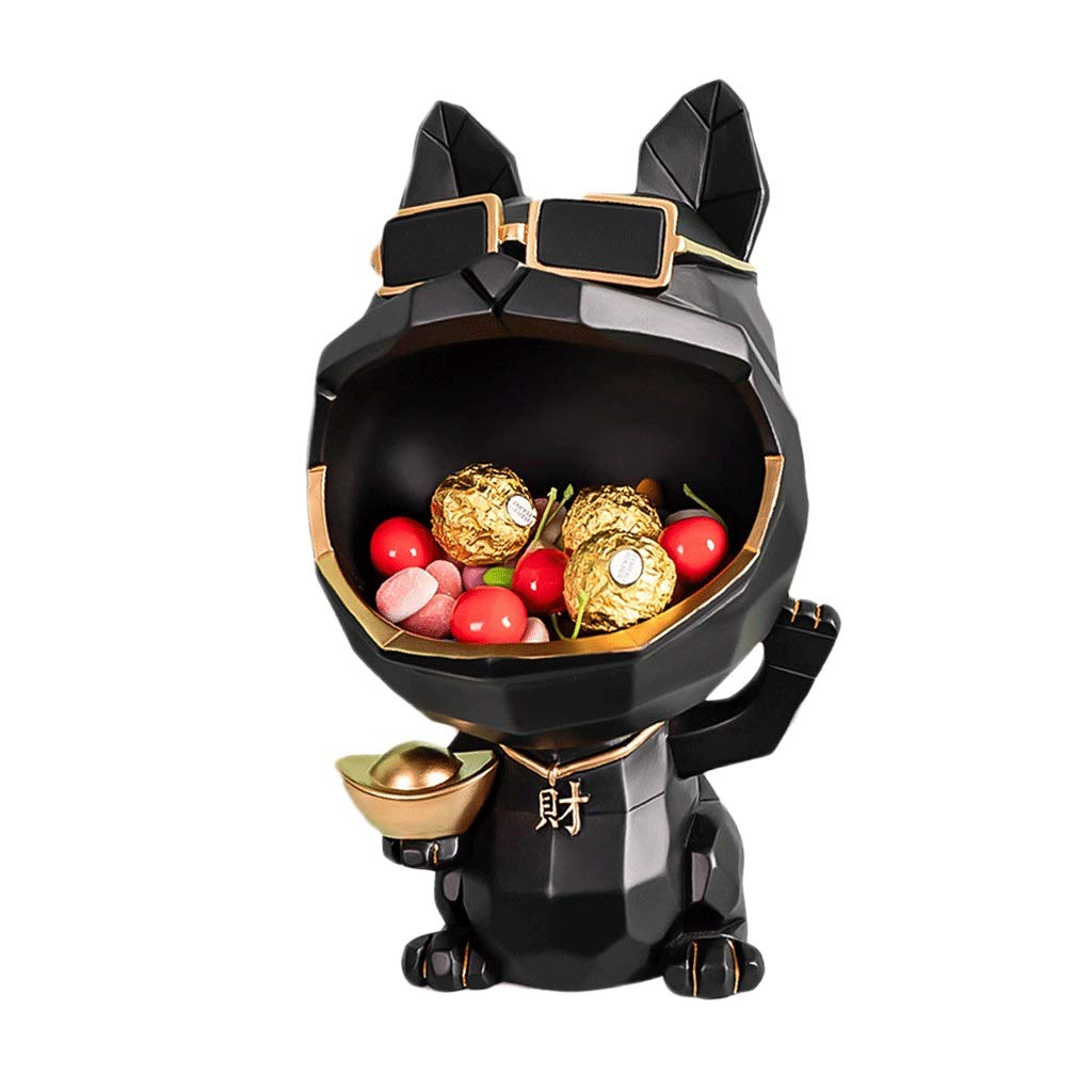 Black Decorative Key Bowl for Entryway & Coffee Table - Creative Storage Tray for Keys, Phones, Coins & Watches - Perfect Housewarming Gift & Living Room Decor for New Homes - Ideal for Organizing Essentials by the Door or Sofa