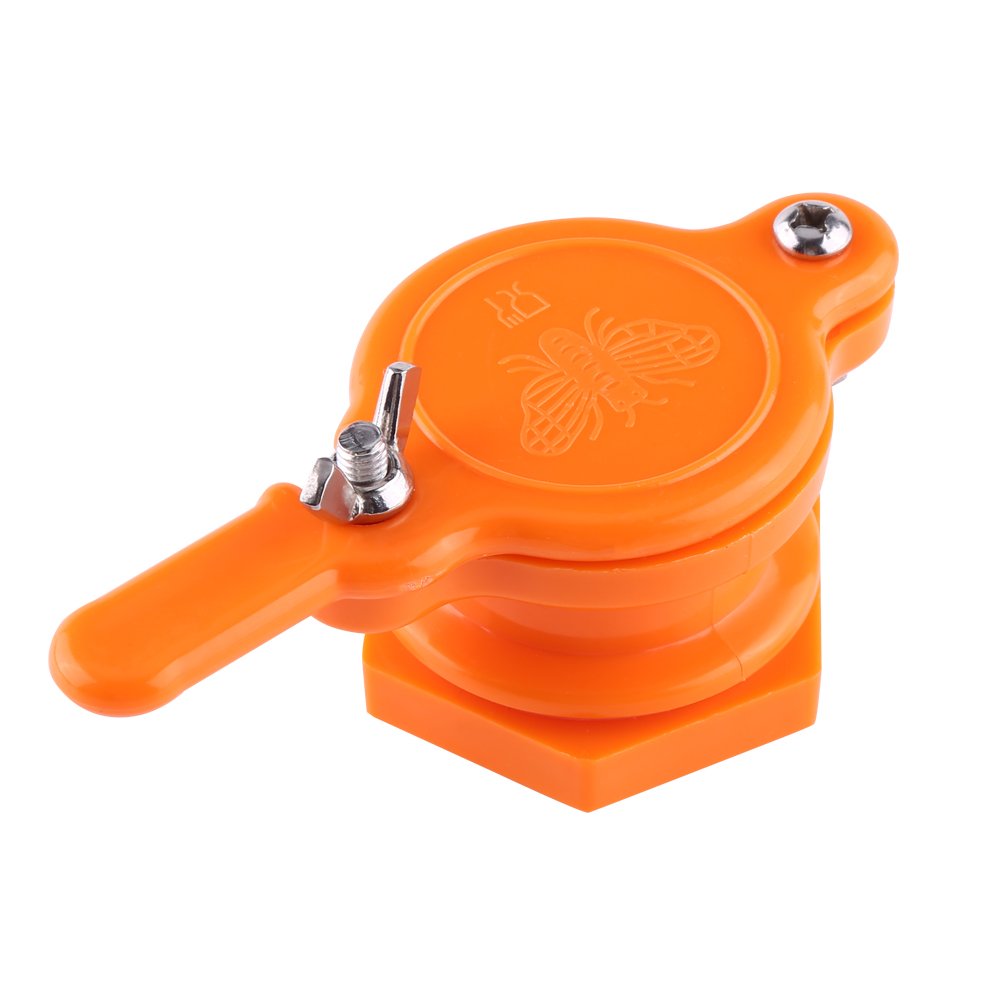 Orange Honey Gate Valve - Plastic Bee Tap for Beekeeping & Bottling
