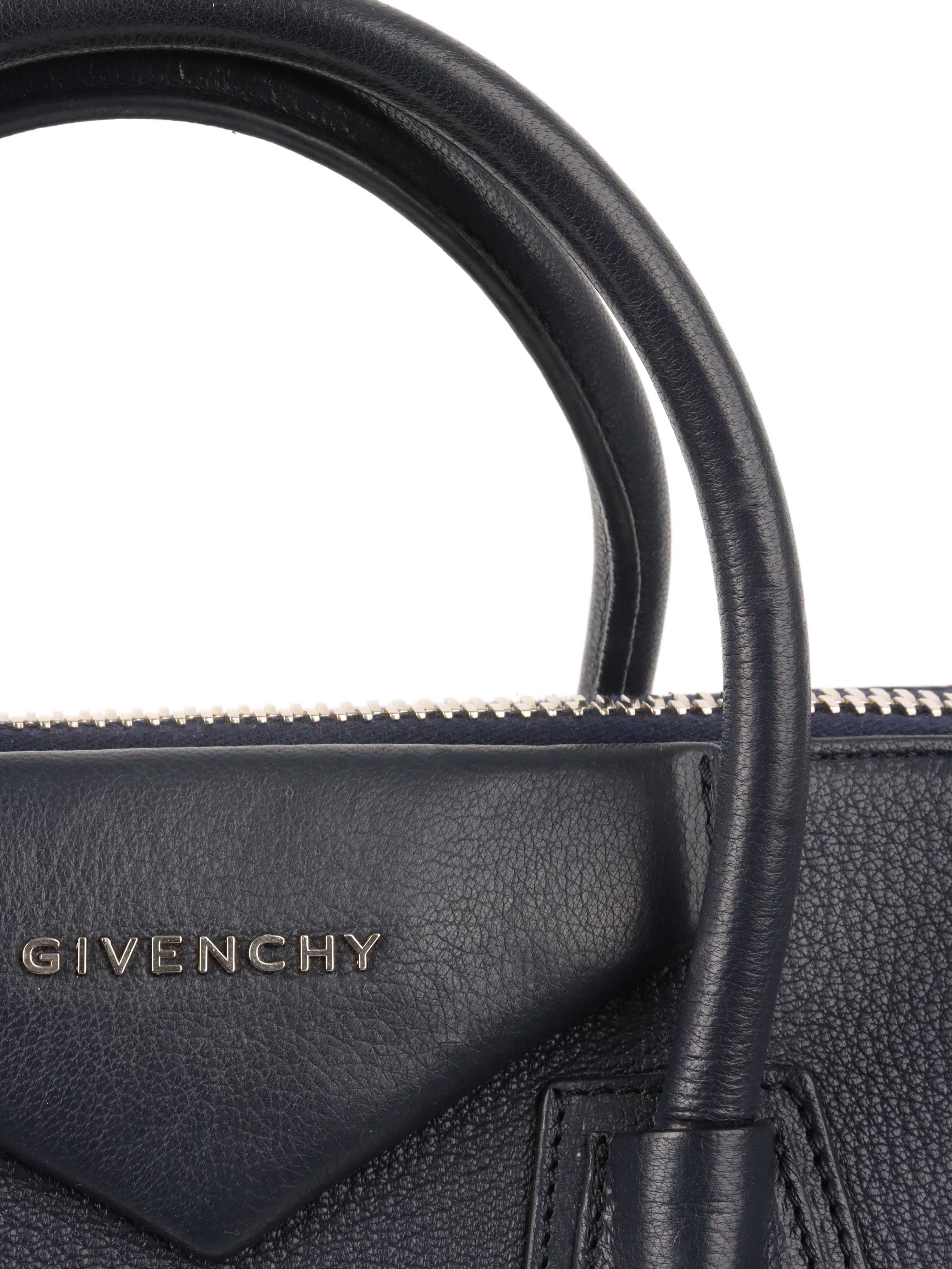 Givenchy Navy Antigona Leather Handbag for Women - Luxury Designer Tote & Shoulder Bag - Perfect for Work, Travel & Everyday Use