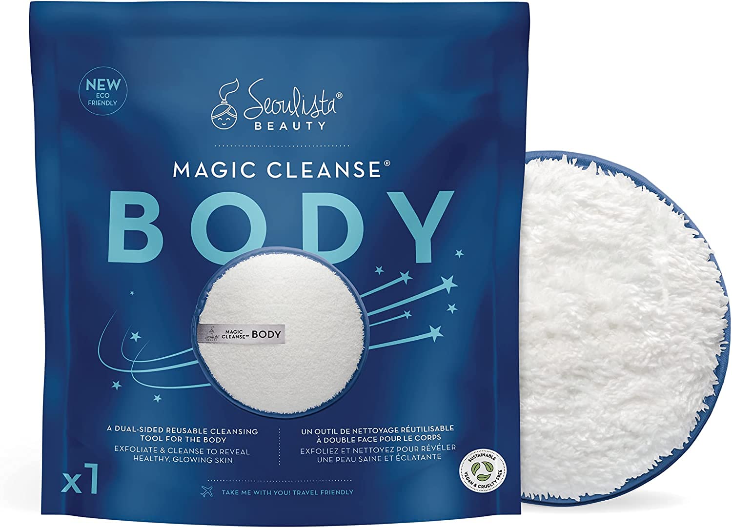 Seoulista Beauty® Magic Cleanse Body™ - Chemical-Free Exfoliating & Cleansing Body Scrub | Dermatologist-Developed Korean Skincare | Reusable Dirt & Oil Remover (200+ Uses) | Award-Winning Sustainable Beauty Product for Soft, Smooth Skin | Perfect for Shower, Spa & Post-Workout Care