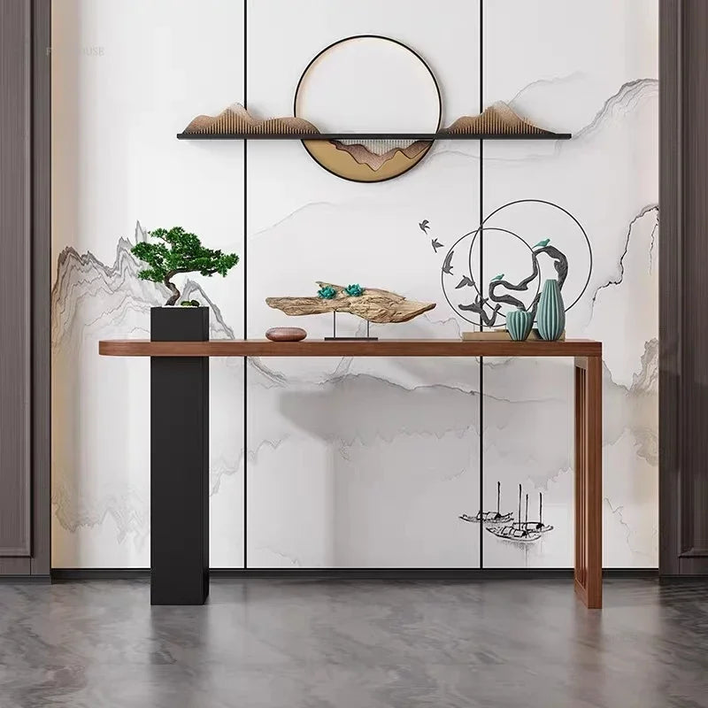 Stylish Long Narrow Hallway Solid Wood Console Table - Perfect for Entryway, Foyer & Small Space Decor - Durable & Elegant Home Furniture